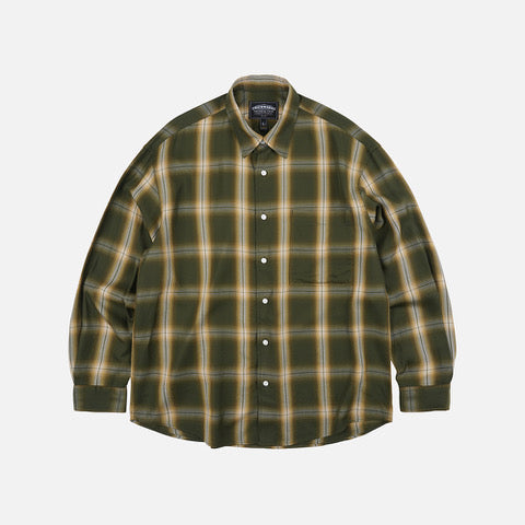 Lyocell Check Relaxed Shirt - Green