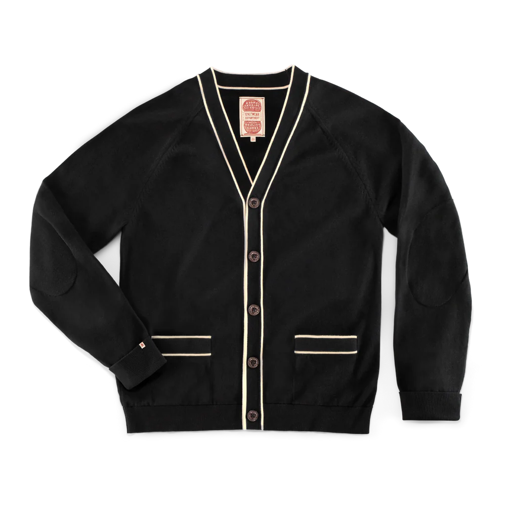 Portland Lightweight Cardigan - Black/White