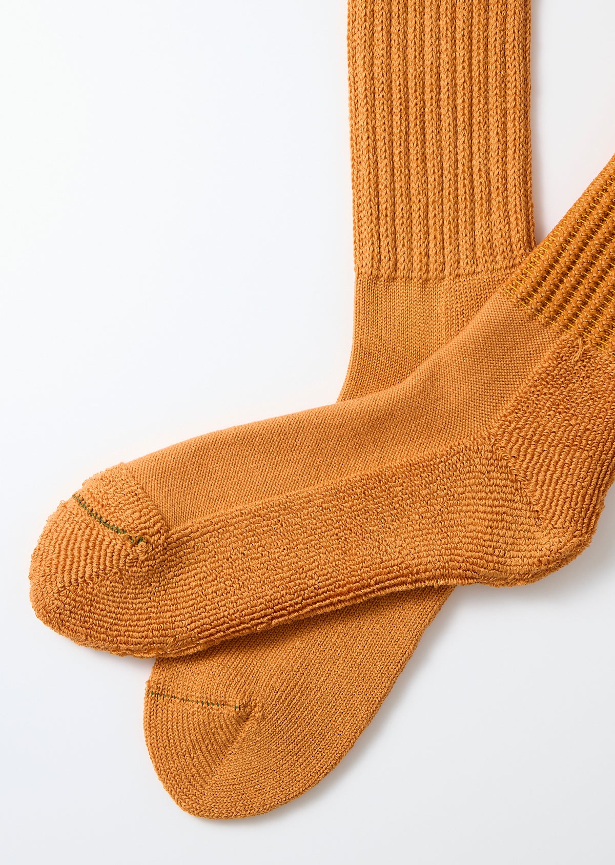 Loose Pile Crew Socks - Orange Peel