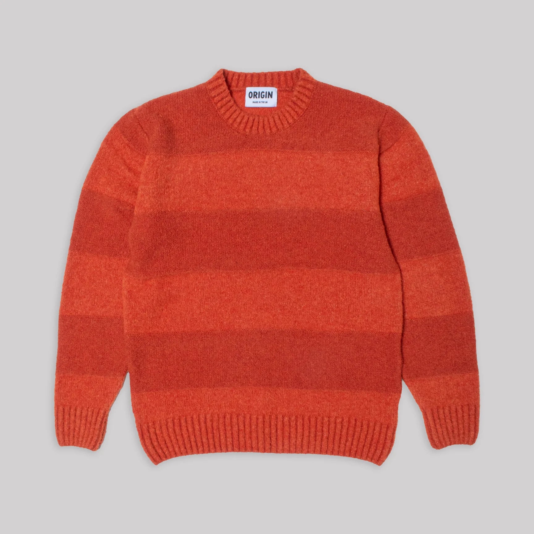 Souffle Stripe Jumper - Burnt Orange/Ember