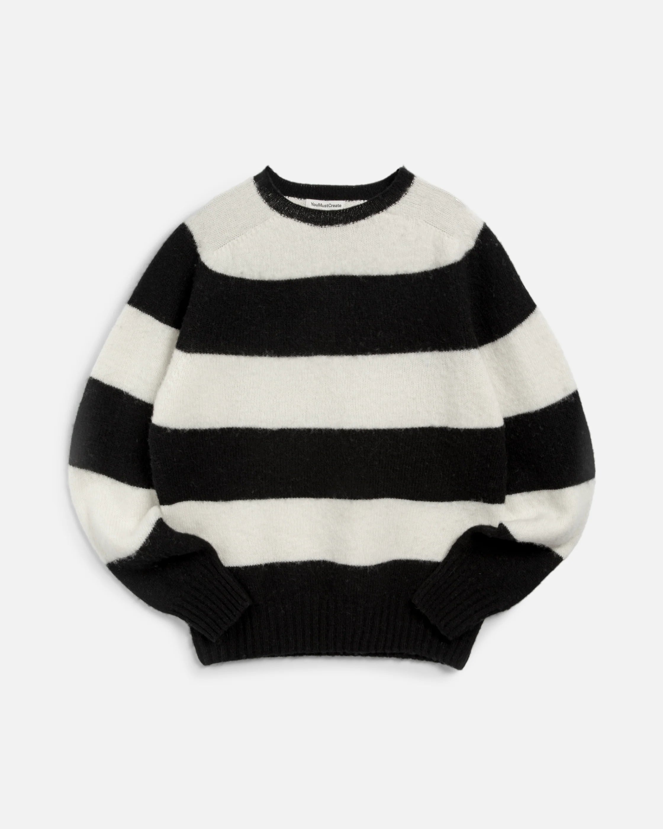 Suedehead Stripe Knit - Black/Cream
