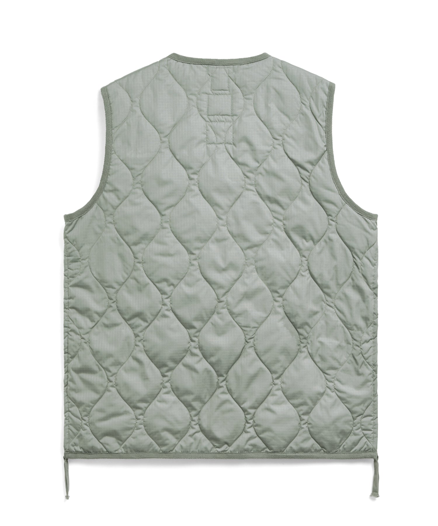 Military V-neck Zip Down Vest - Dark Sage/Green