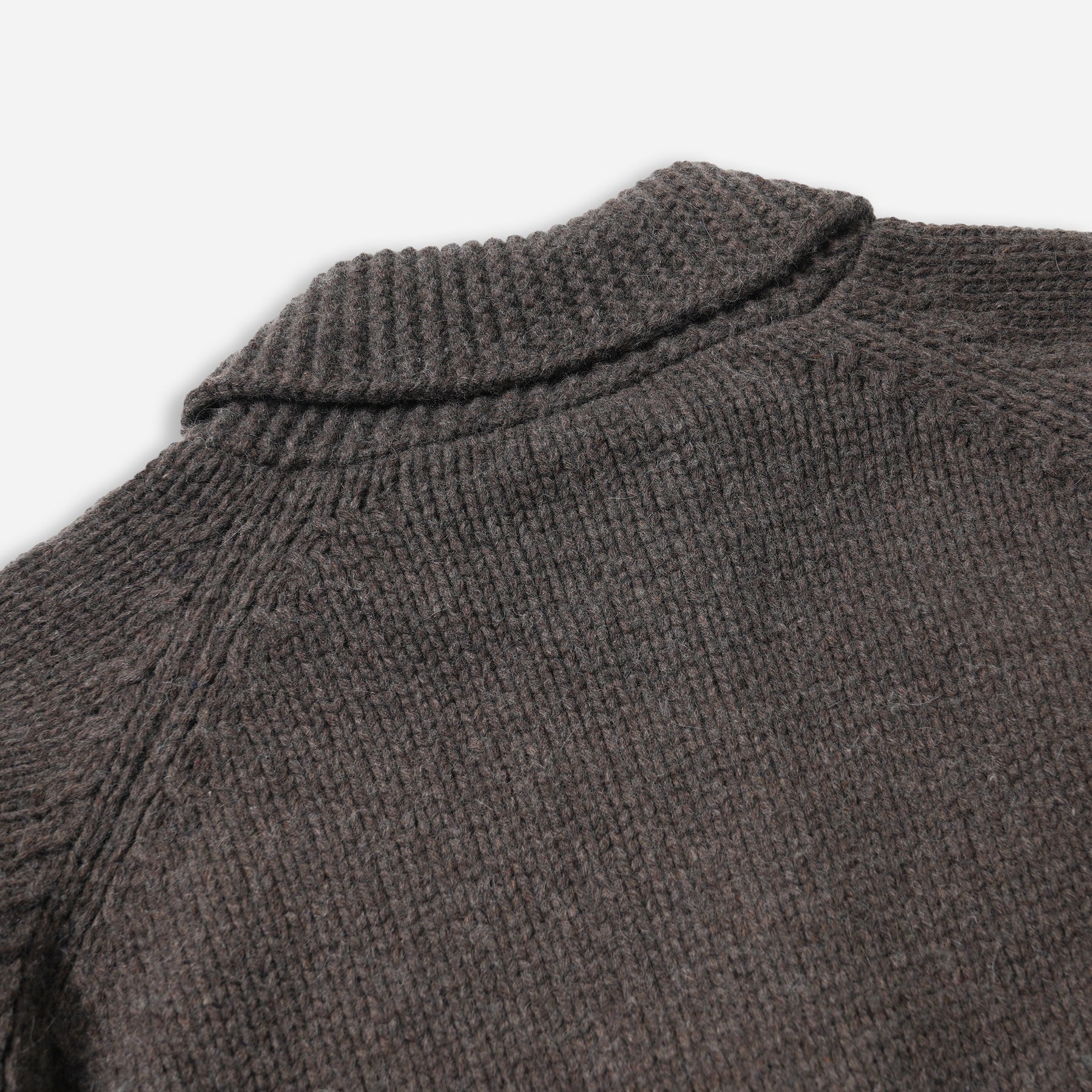 Heavy Cowichan Zip Up Cardigan - Sephia