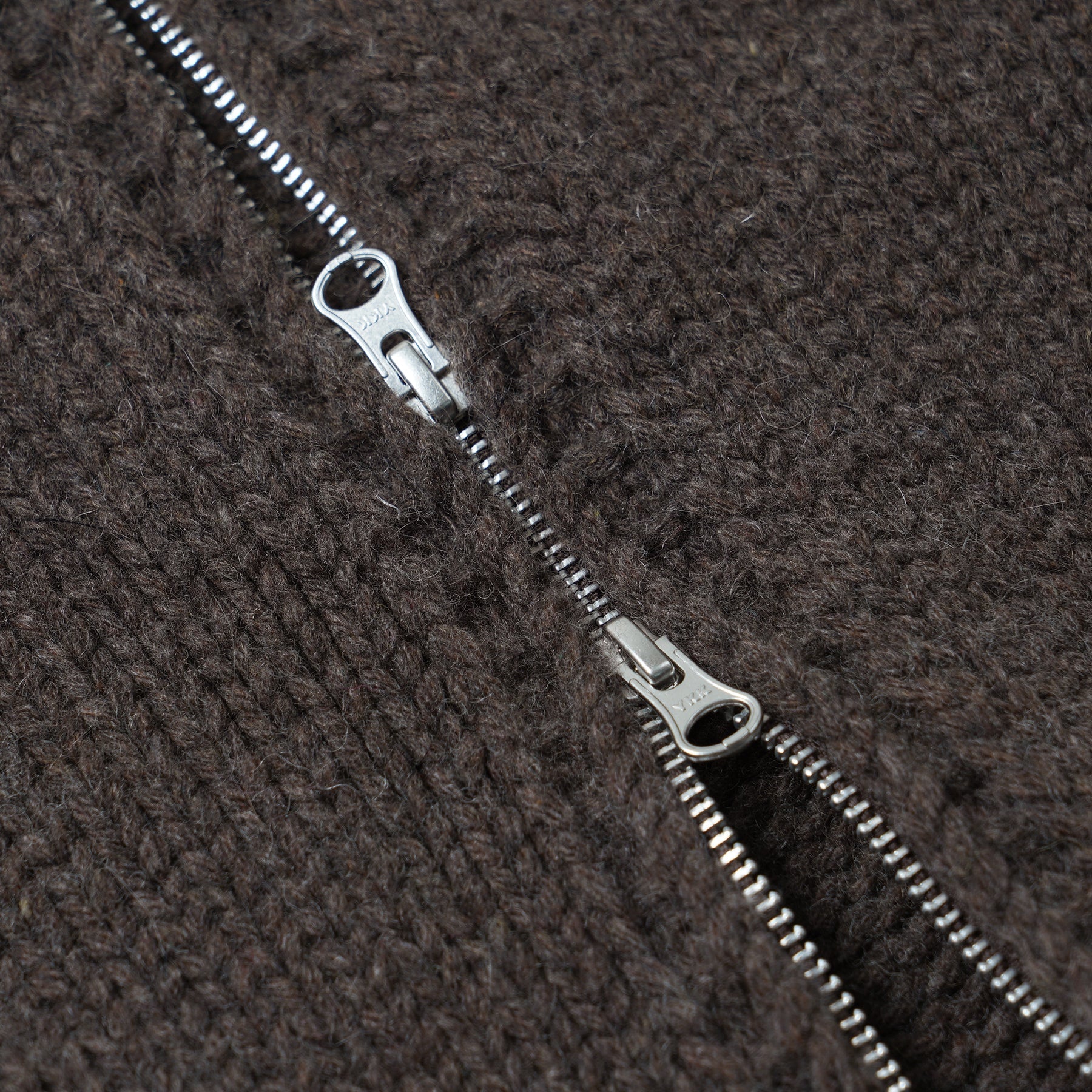 Heavy Cowichan Zip Up Cardigan - Sephia