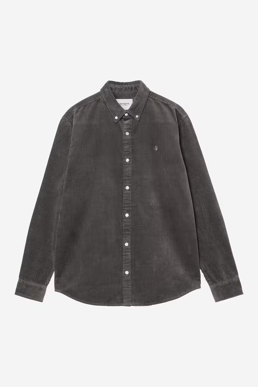 L/S Madison Cord Shirt - Graphite