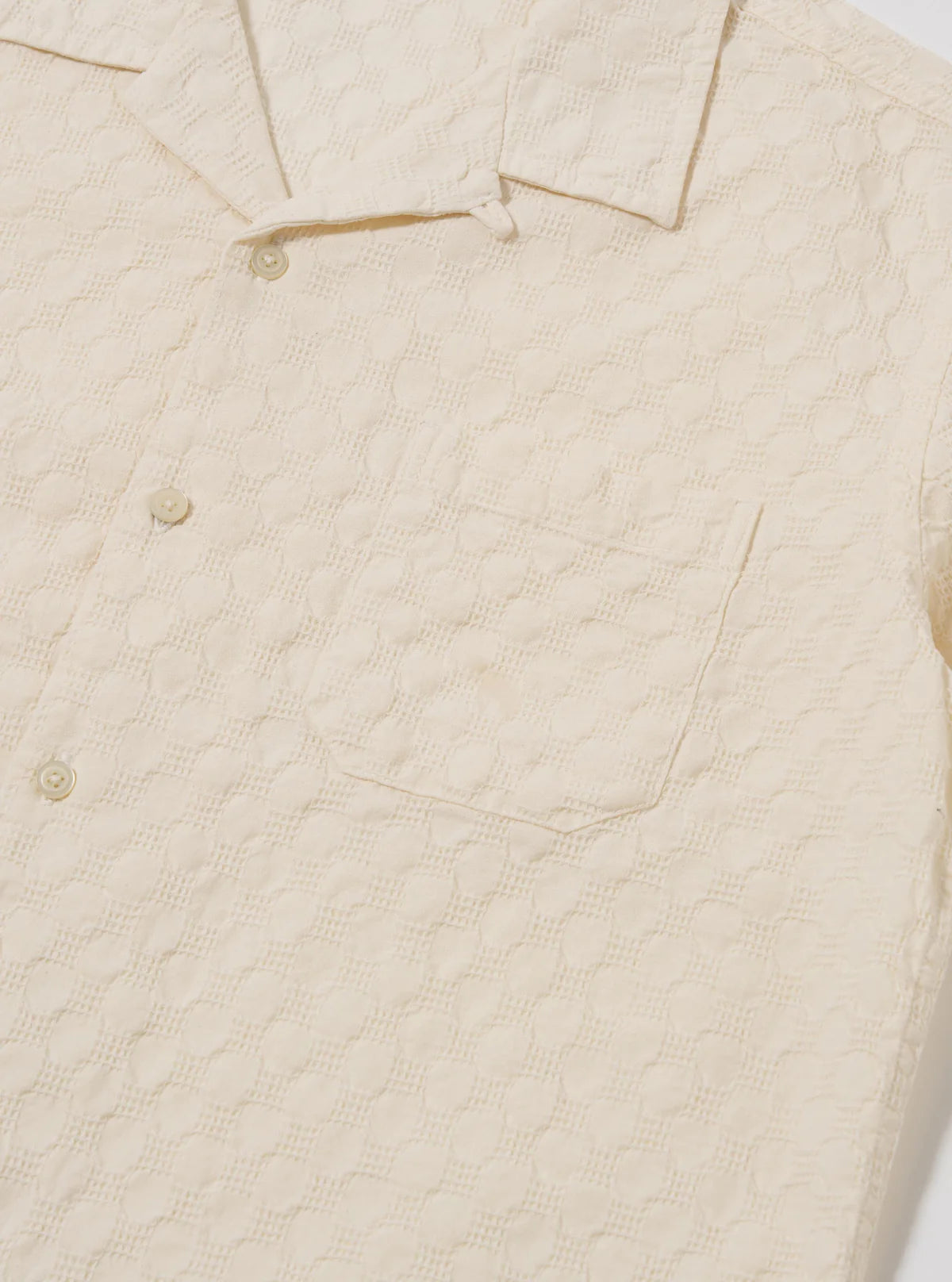 Road Shirt - Dot Waffle, Ecru