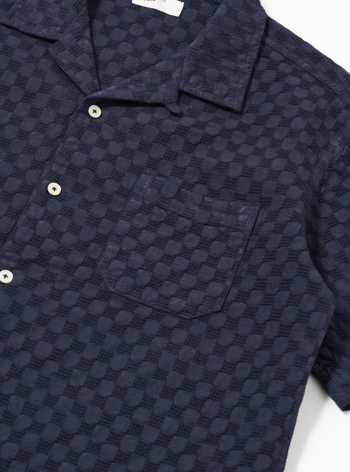Road Shirt - Dot Waffle, Navy