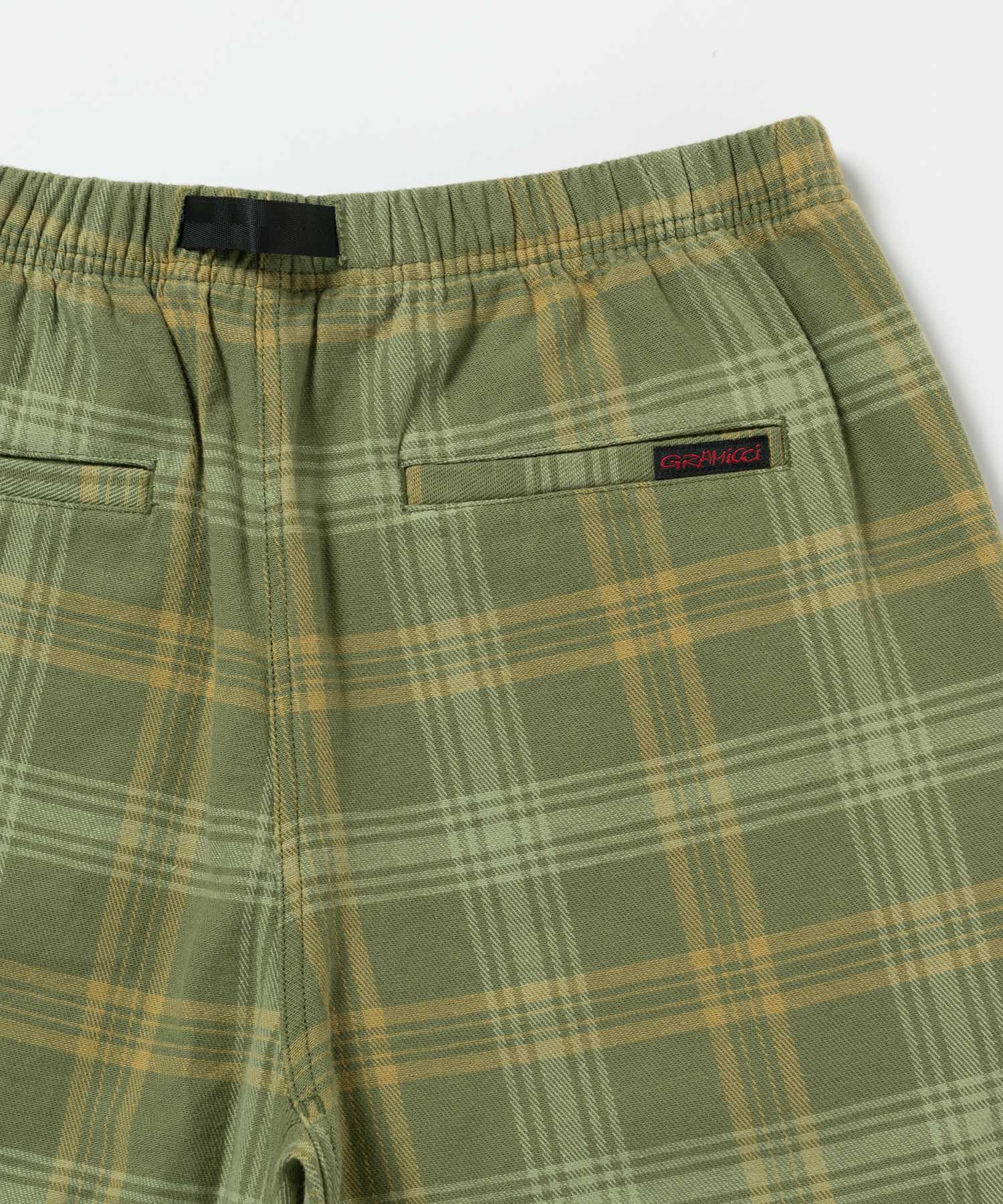 Hemp G-Short - Plaid, Green