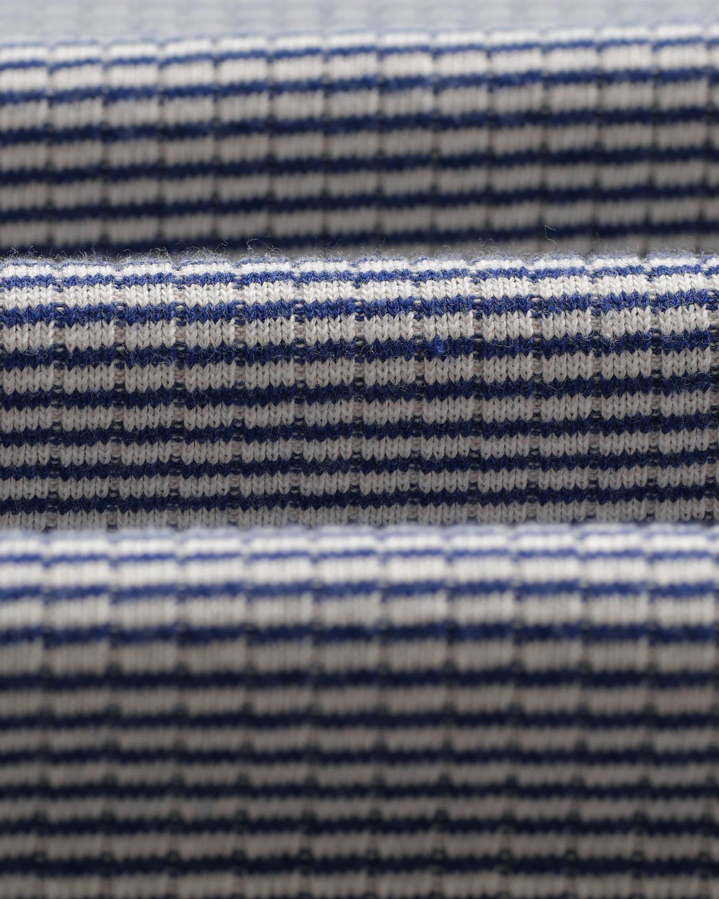 Montague Vest - Mini Stripe Rib - Blue/Ecru