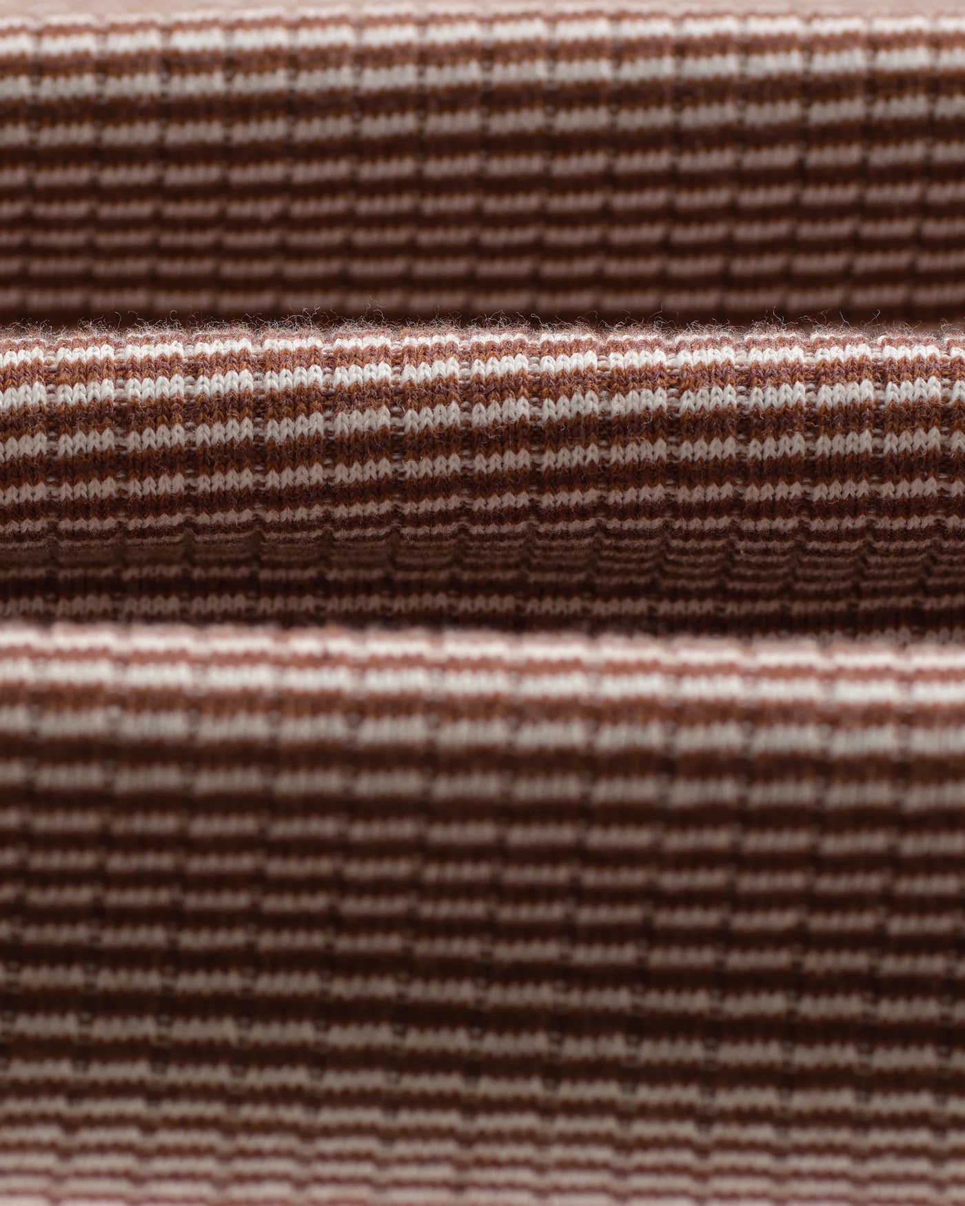 Montague Vest - Mini Stripe Rib - Brown/Ecru