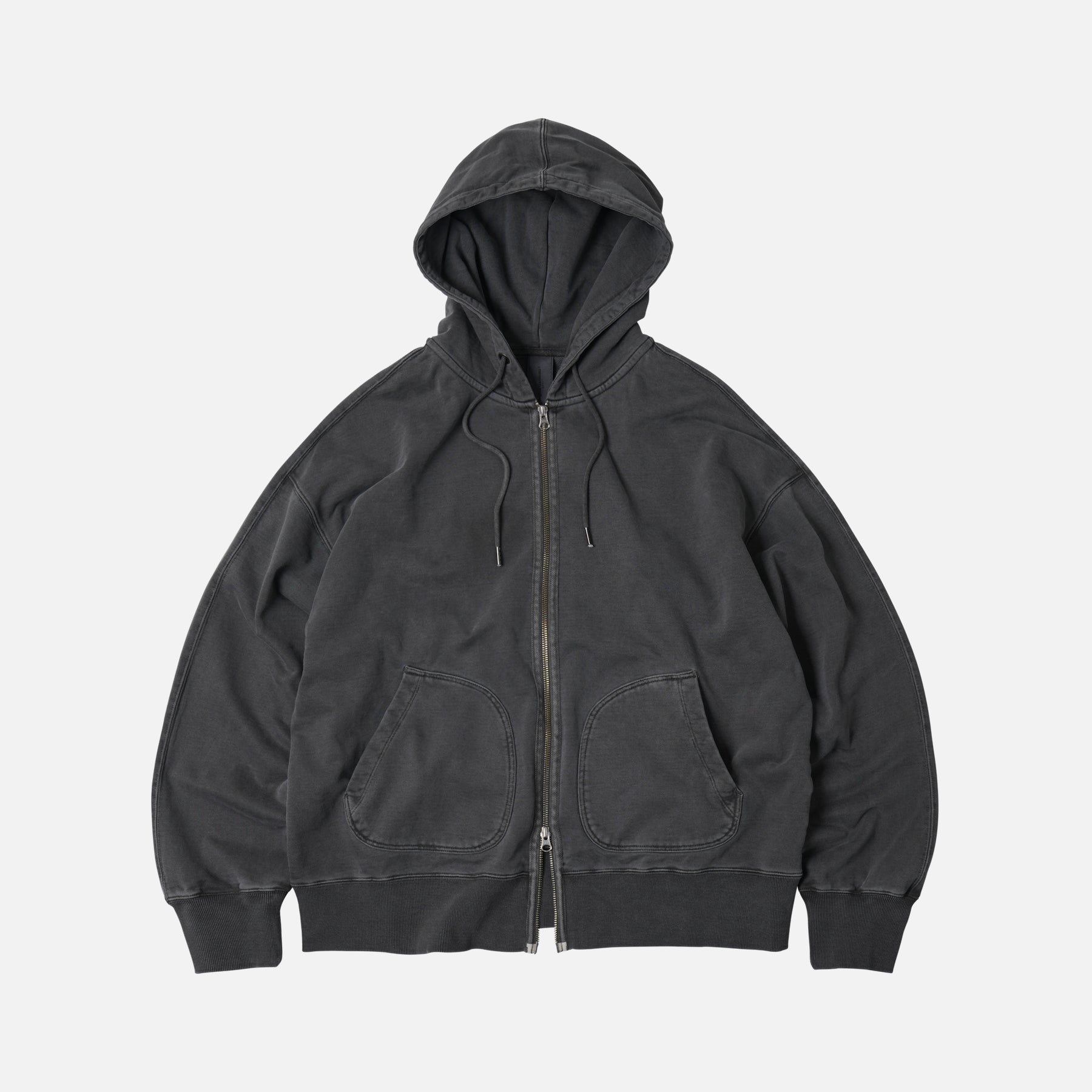 OG Pigment Dyeing Hood Zip up Parka - Charcoal