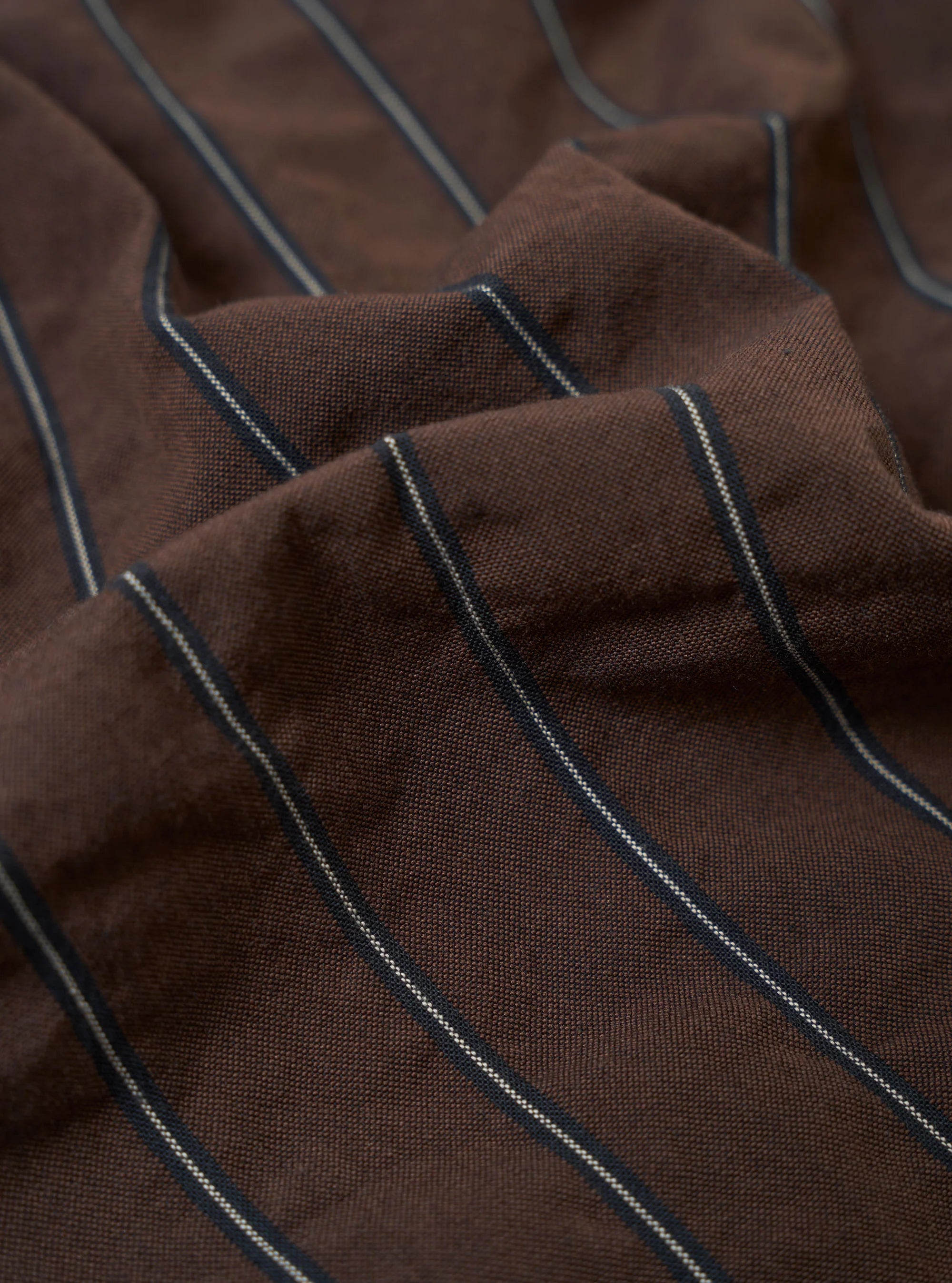 Chester Stripe Pleated Track Pant - Brown