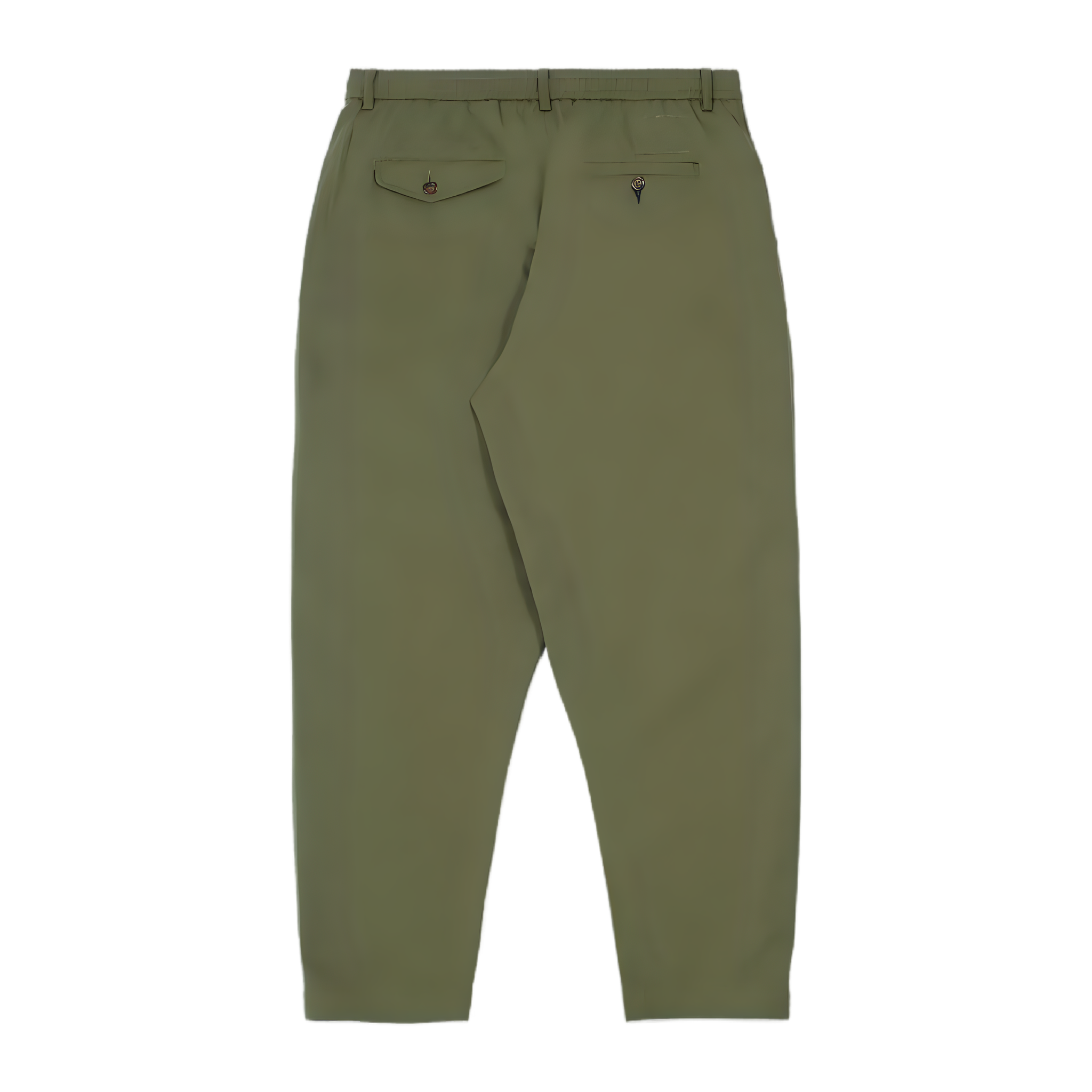 Pleated Track Pant - Light Olive Twill
