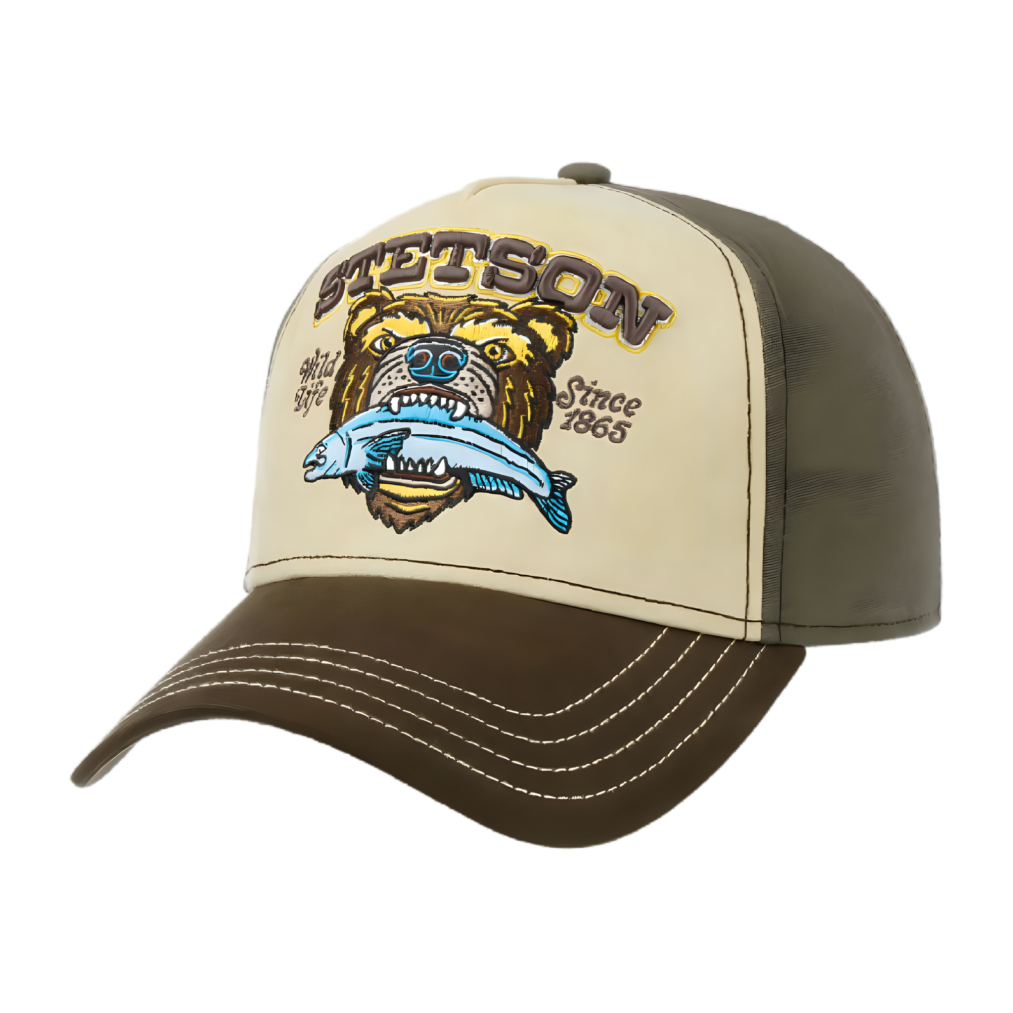 Wild Life Since 1985 Trucker Cap - Beige/Brown