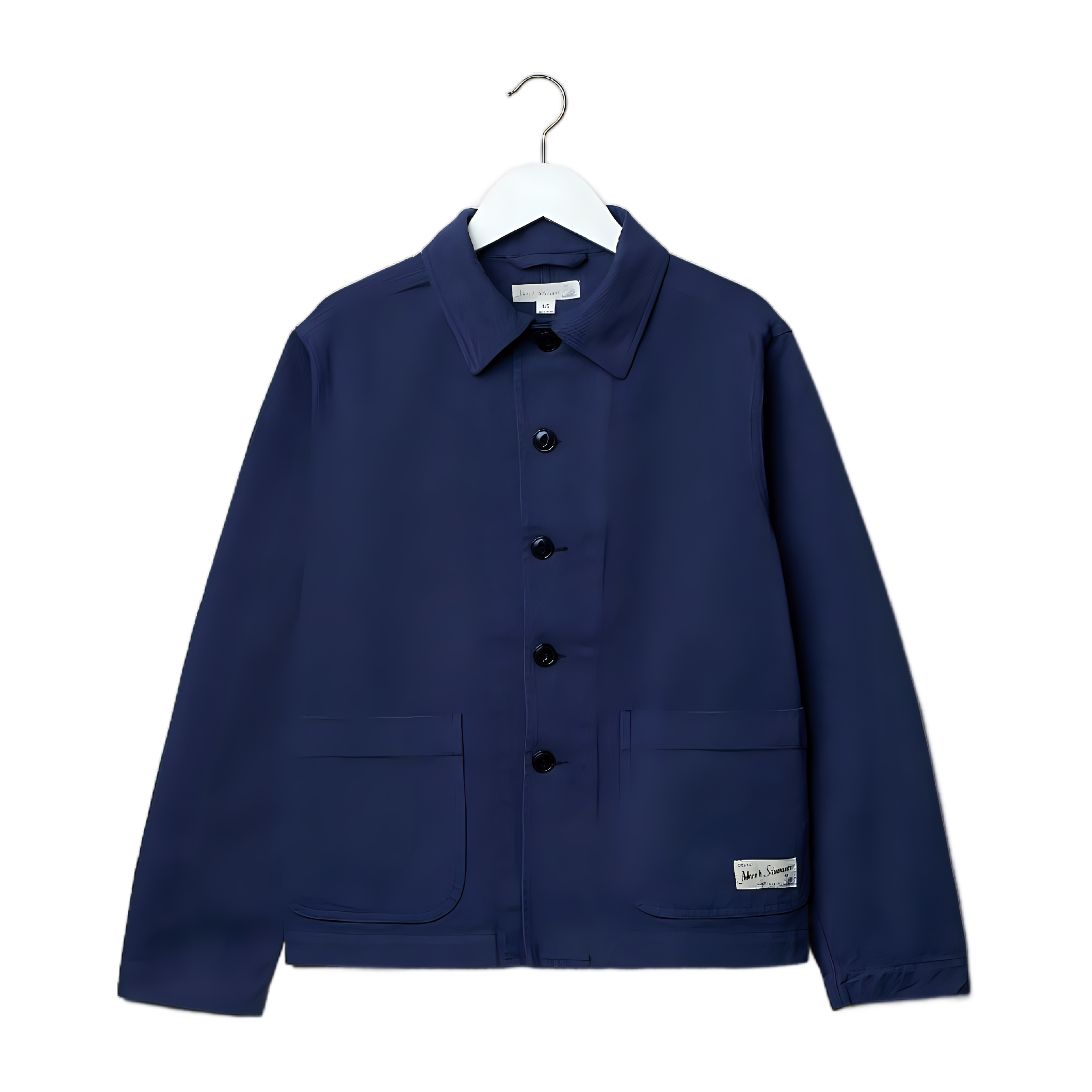Broken Twill Cropped Jacket - Ink Blue