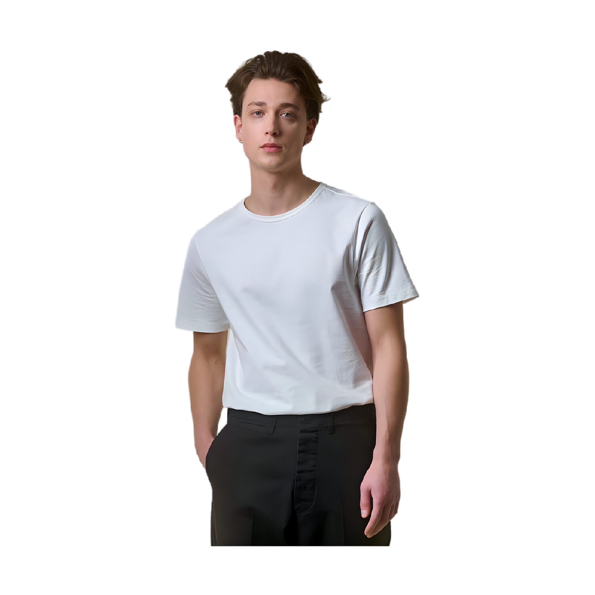 215 Loopwheeled Classic Fit Midweight T-Shirt - White