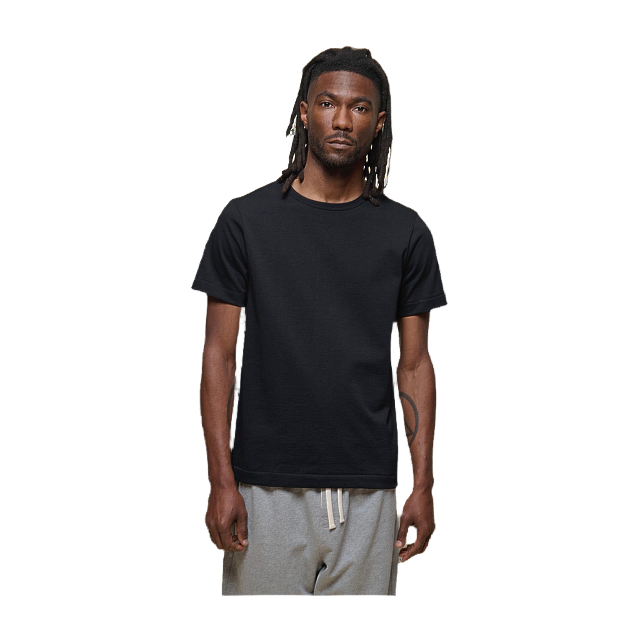215 Loopwheeled Classic Fit Midweight T-Shirt - Deep Black