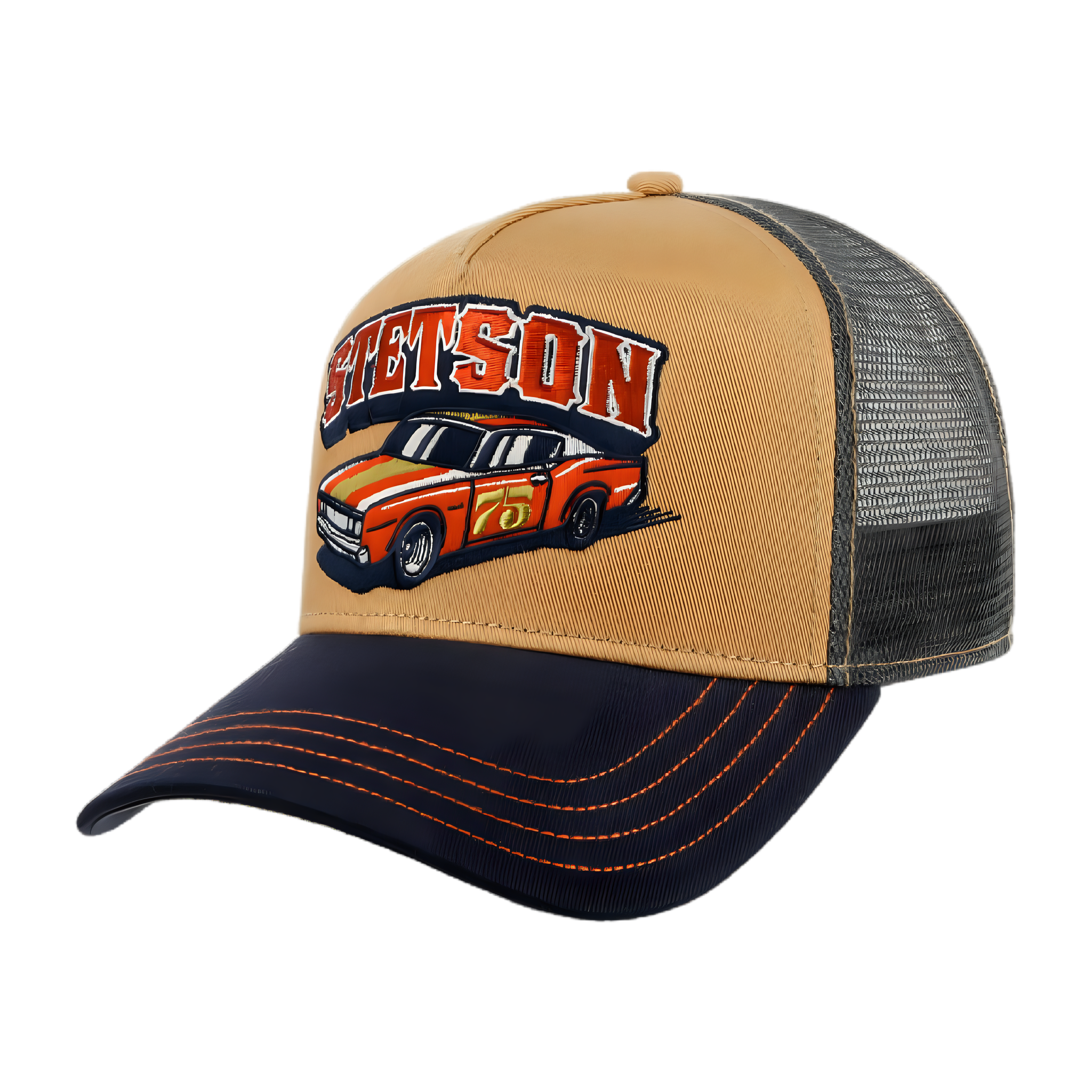 Indy Trucker Cap - Navy/Ochre