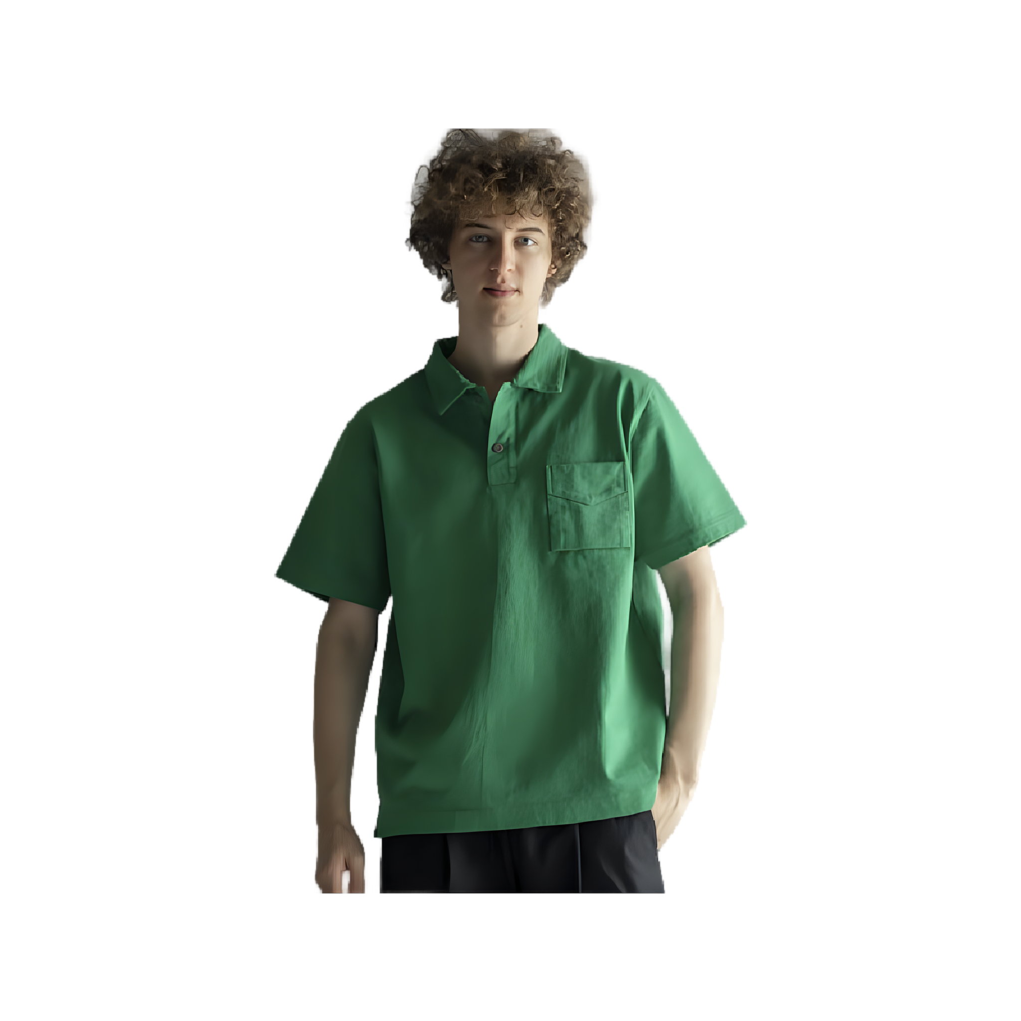 Dotsume Pocket Polo - True Green