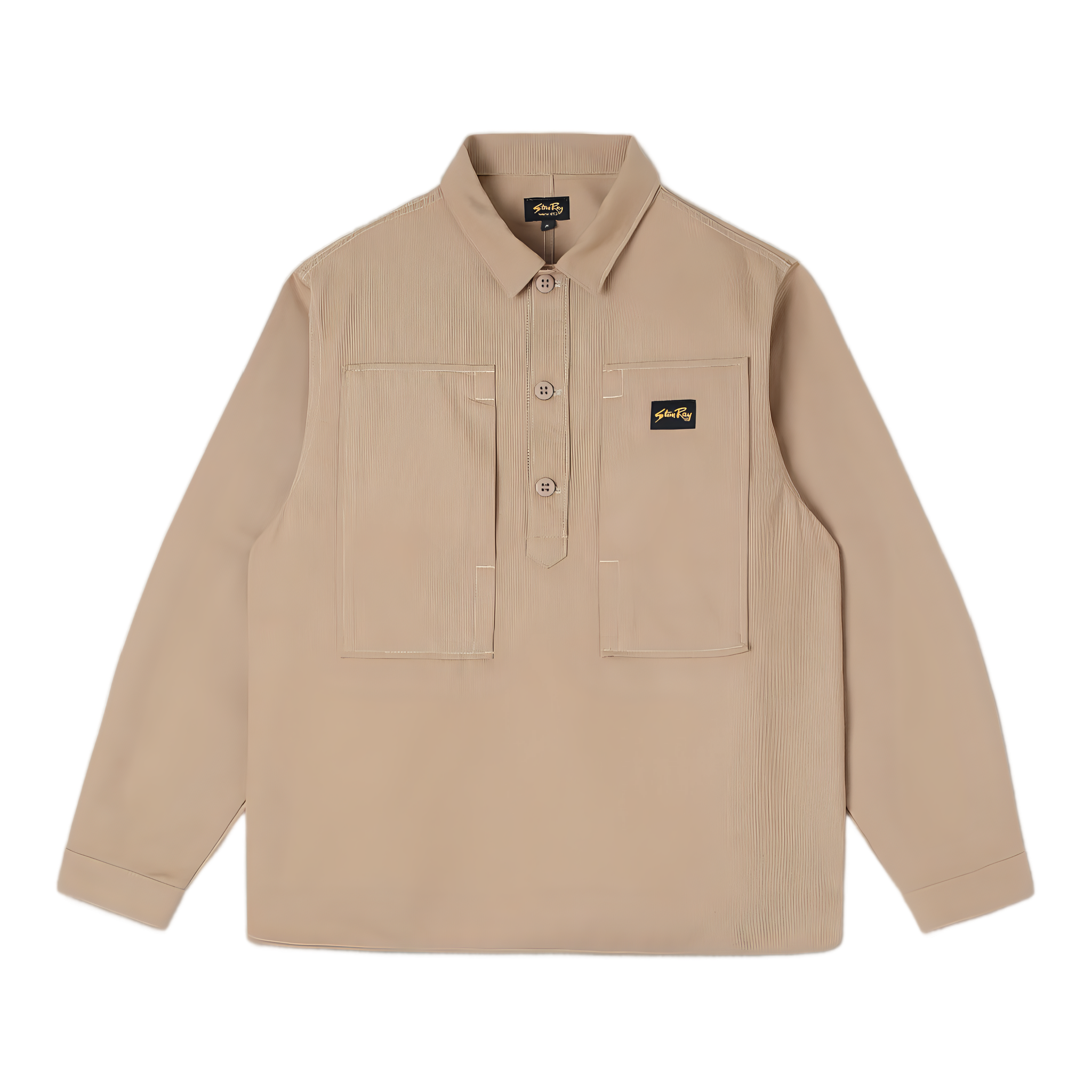 Painters Pop Over Shirt - Khaki Bedford