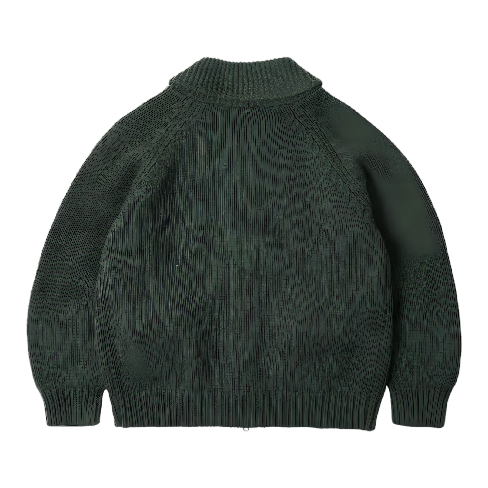 Heavy Cowichan Zip Up Cardigan - Forest Green