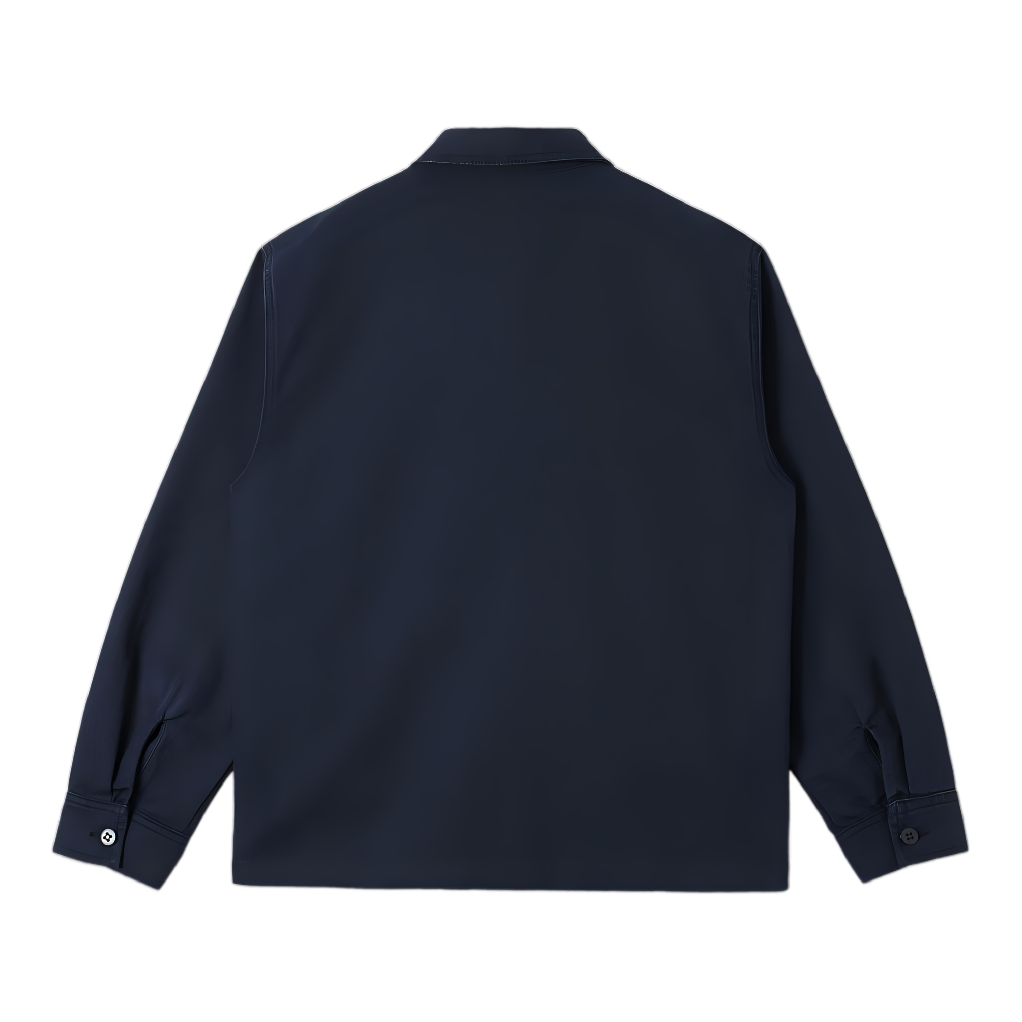 Zip Shirt - Navy Bedford