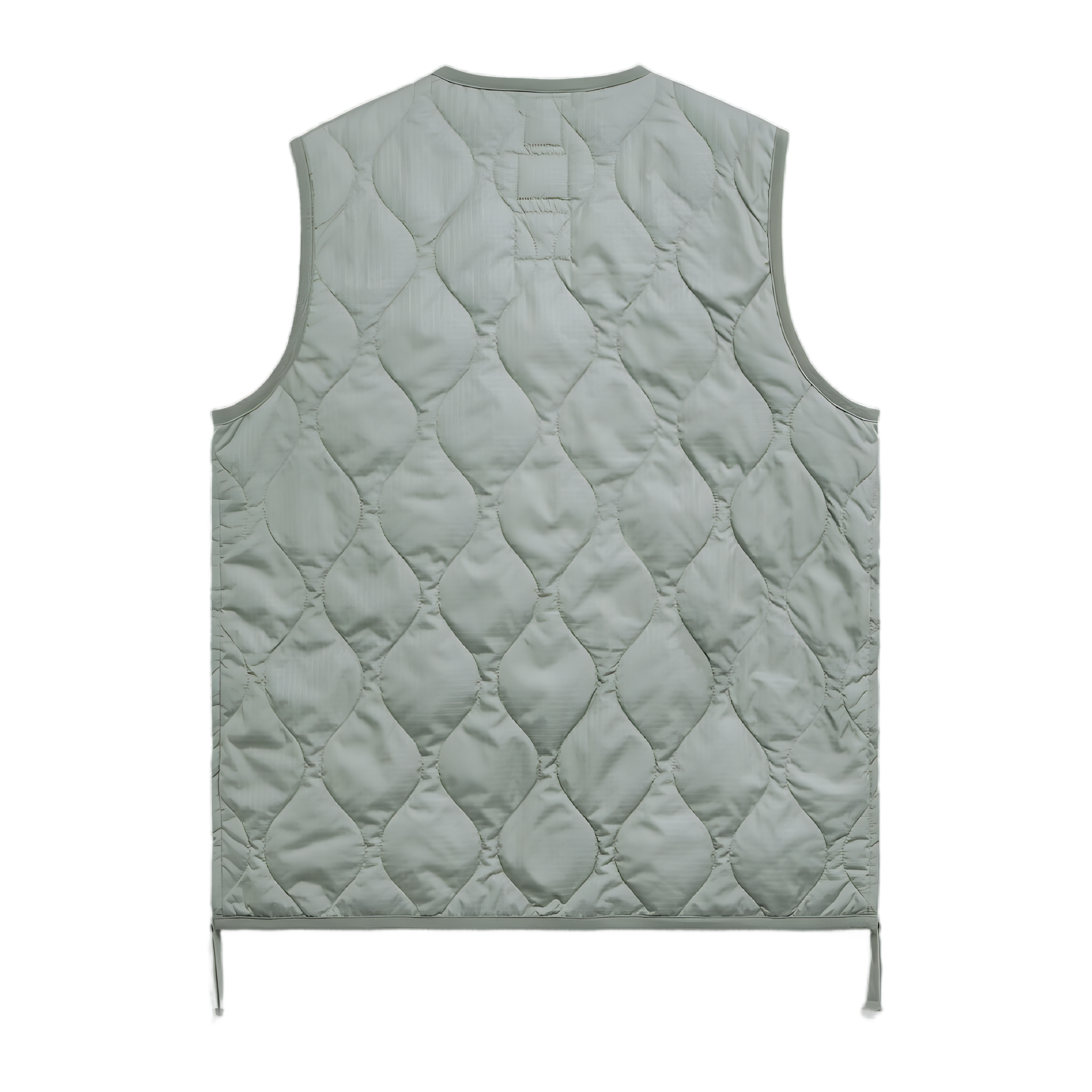 Military V-neck Zip Down Vest - Dark Sage/Green