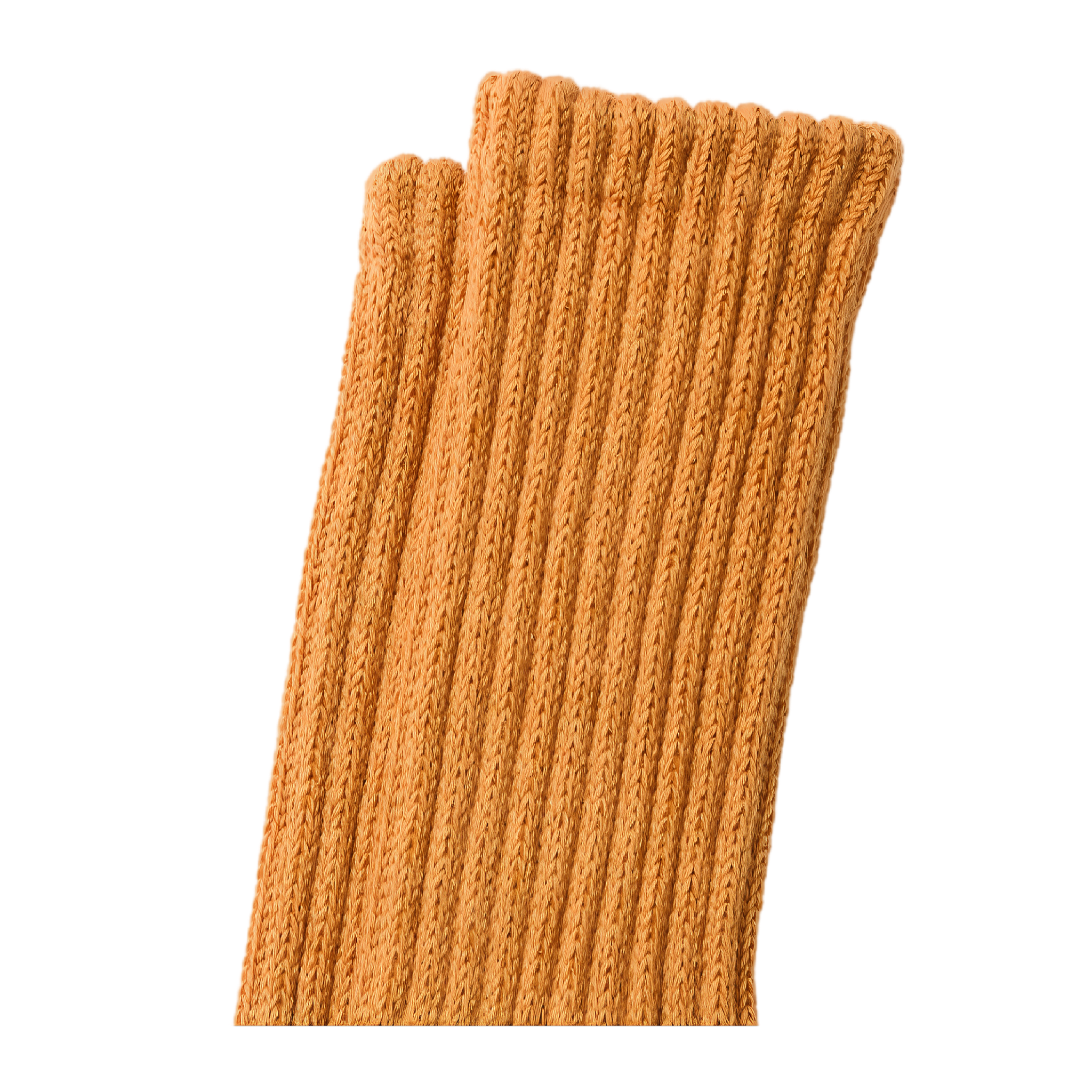 Loose Pile Crew Socks - Orange Peel