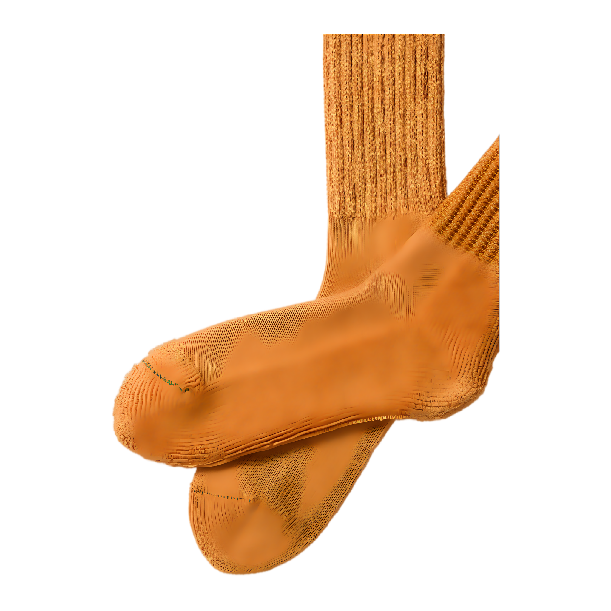 Loose Pile Crew Socks - Orange Peel