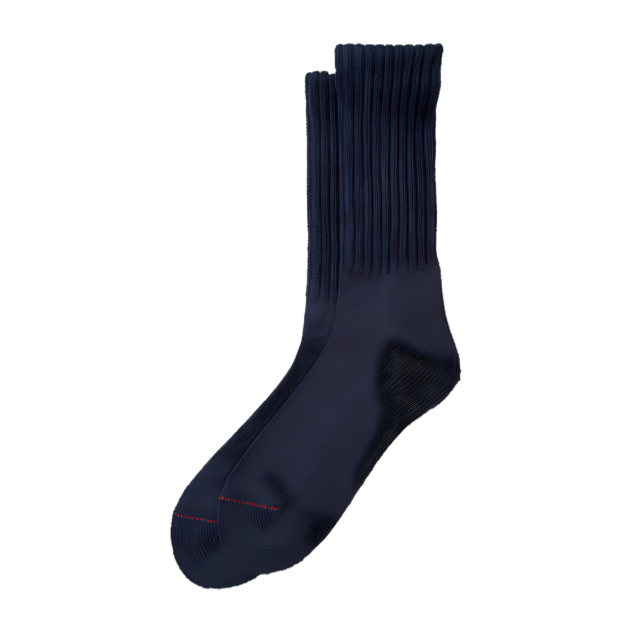 Loose Pile Crew Socks - Navy