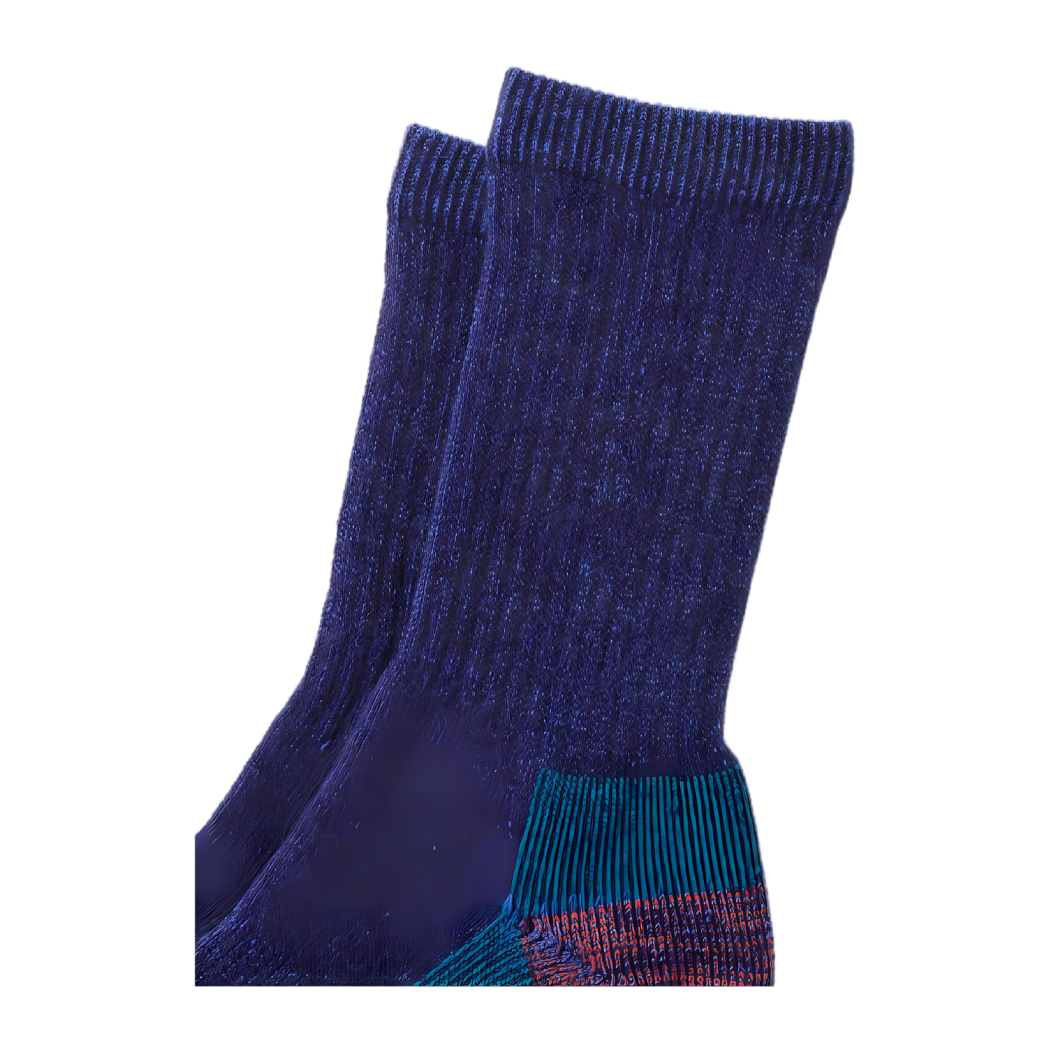 Double Face Merino Pile Socks - Dark Blue