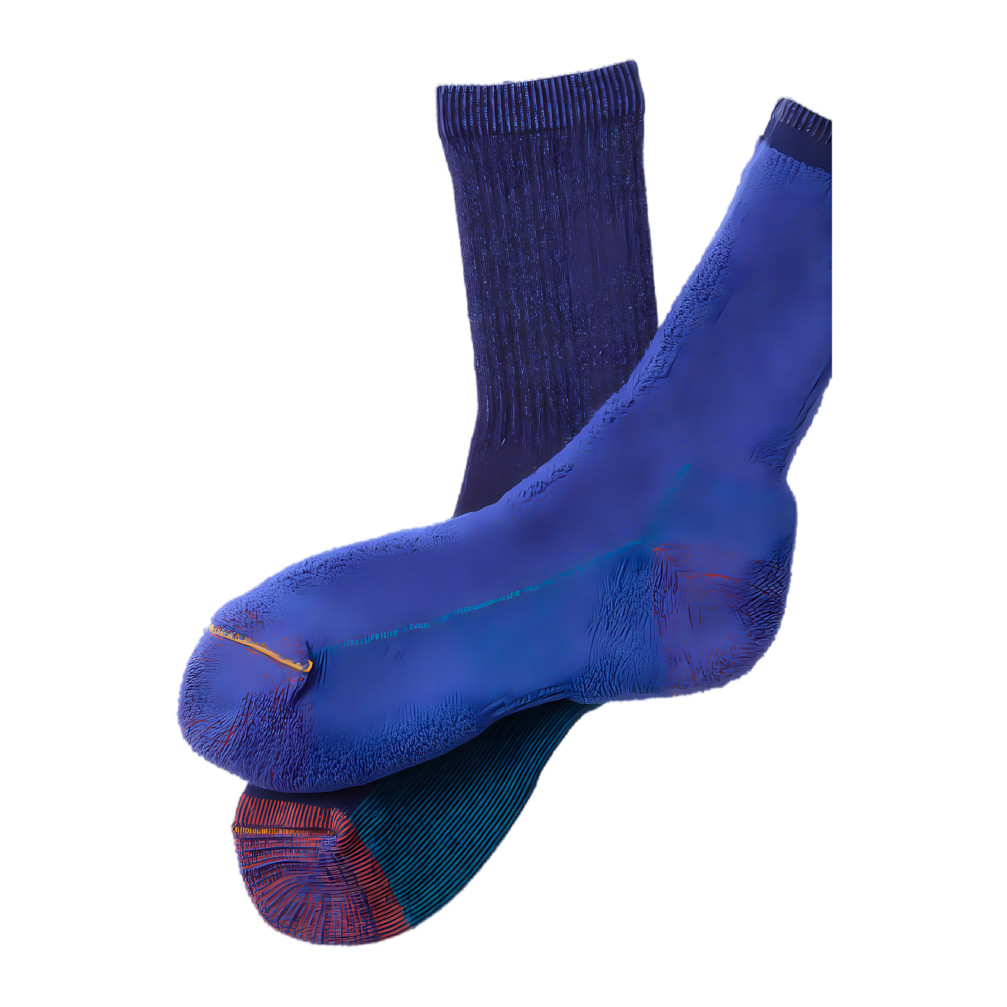 Double Face Merino Pile Socks - Dark Blue