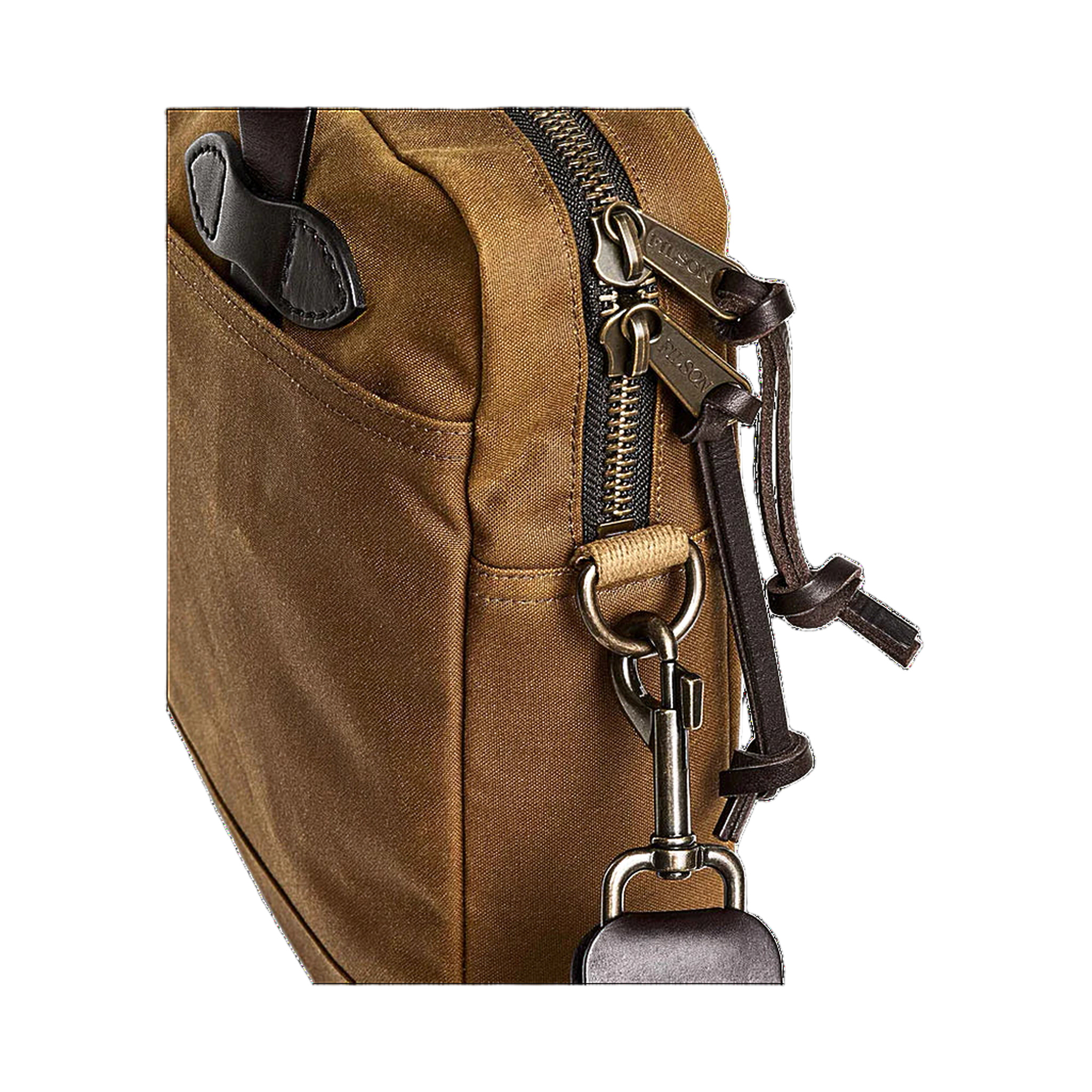 Tin Cloth Compact Briefcase - Dark Tan