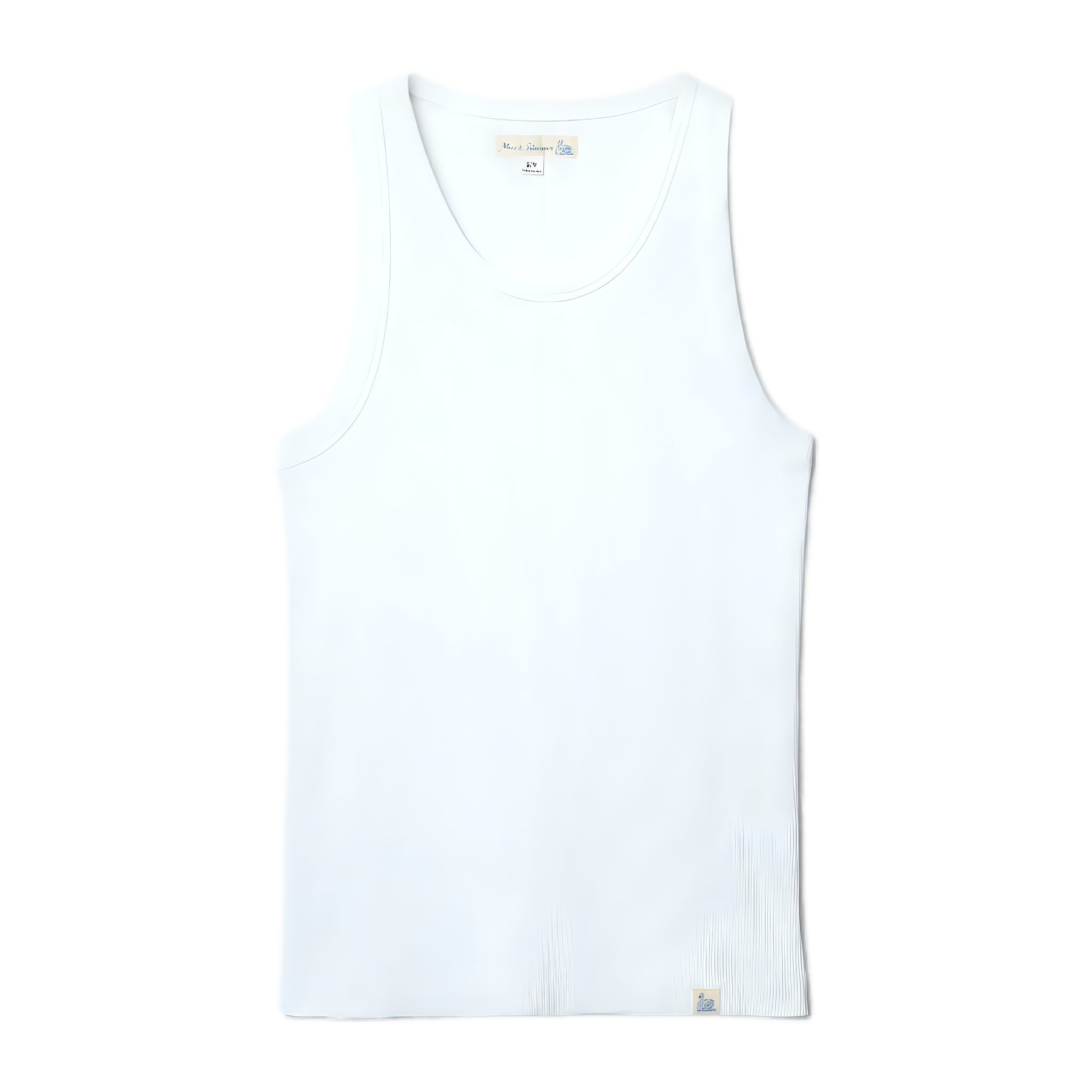 Iconic Ribbed Cotton Tank Top - White