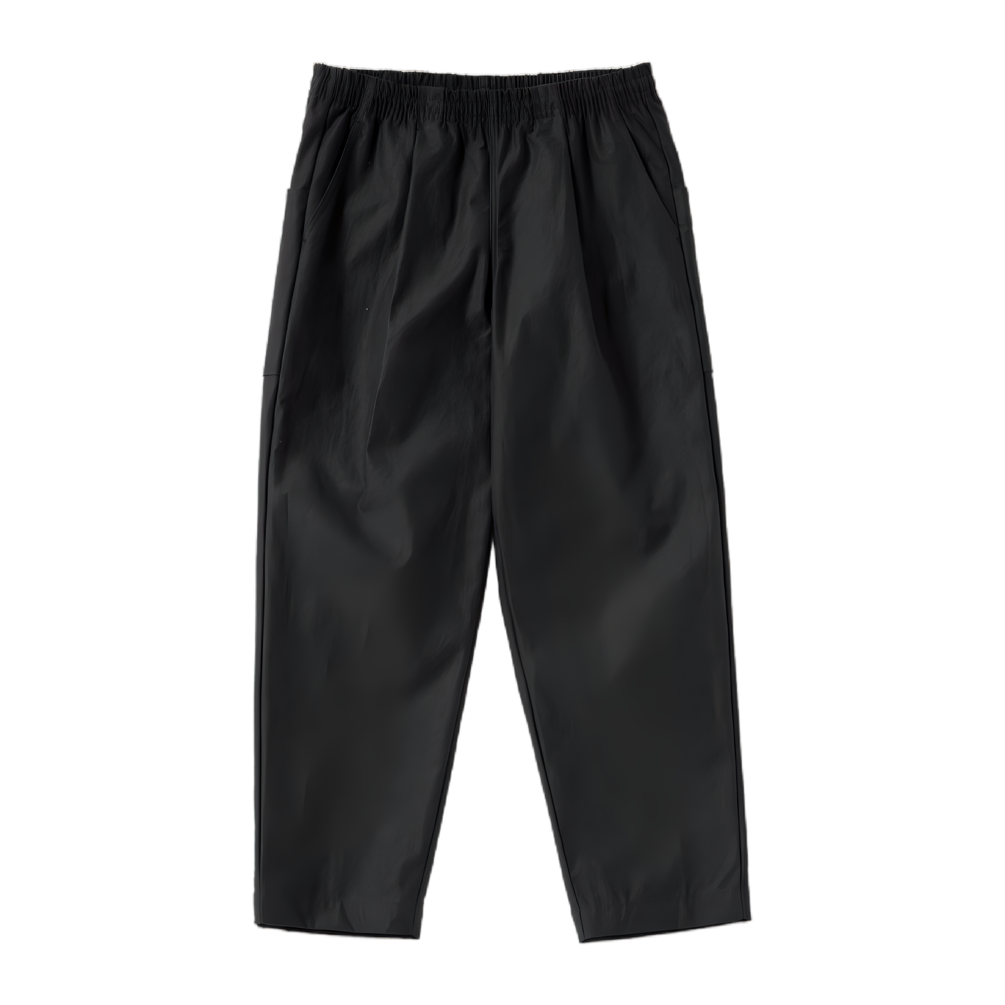 Back Nep Umps Pants - Black (Long Length)