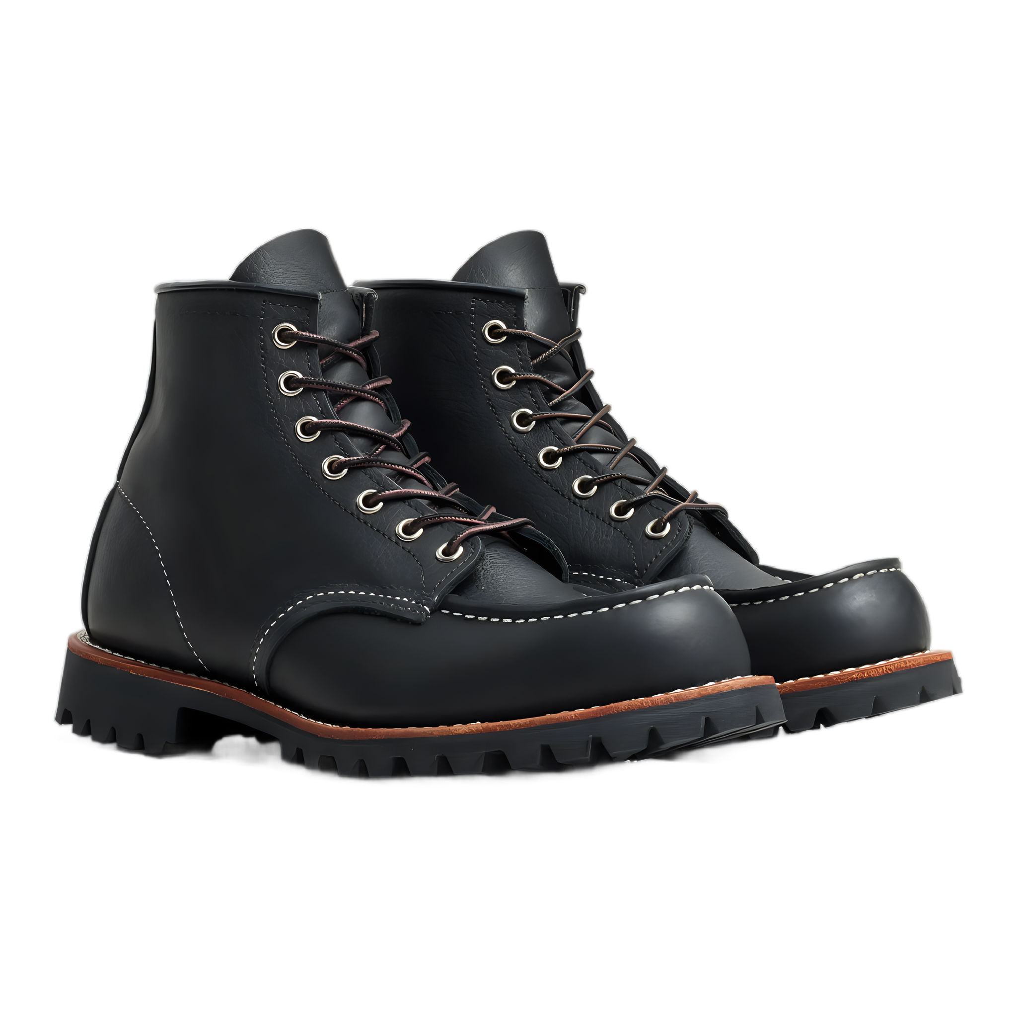 Roughneck Moc Toe Work Boots 2949 - Black Oil Slick