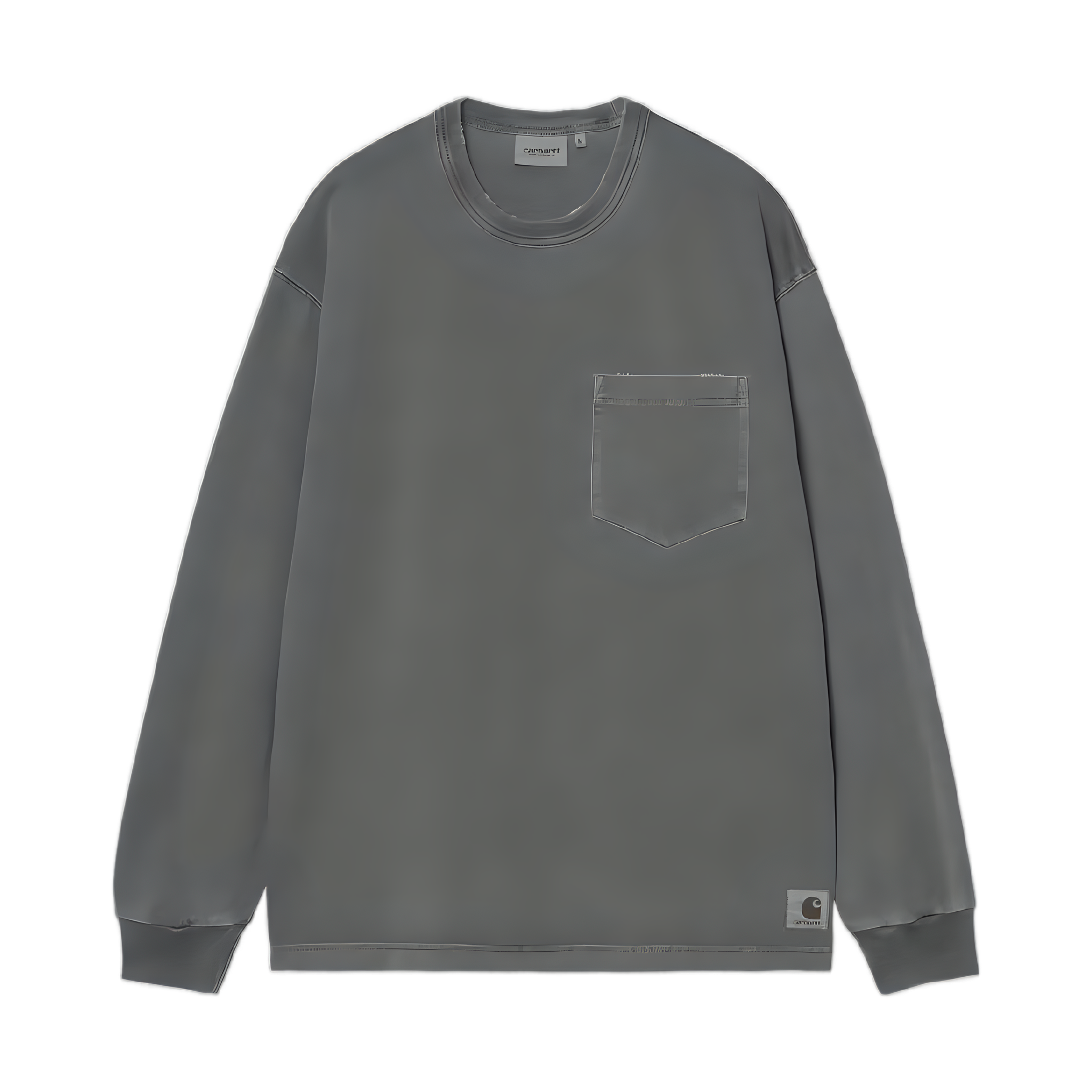 L/S Torion Pocket T-Shirt - Black, Grind Washed