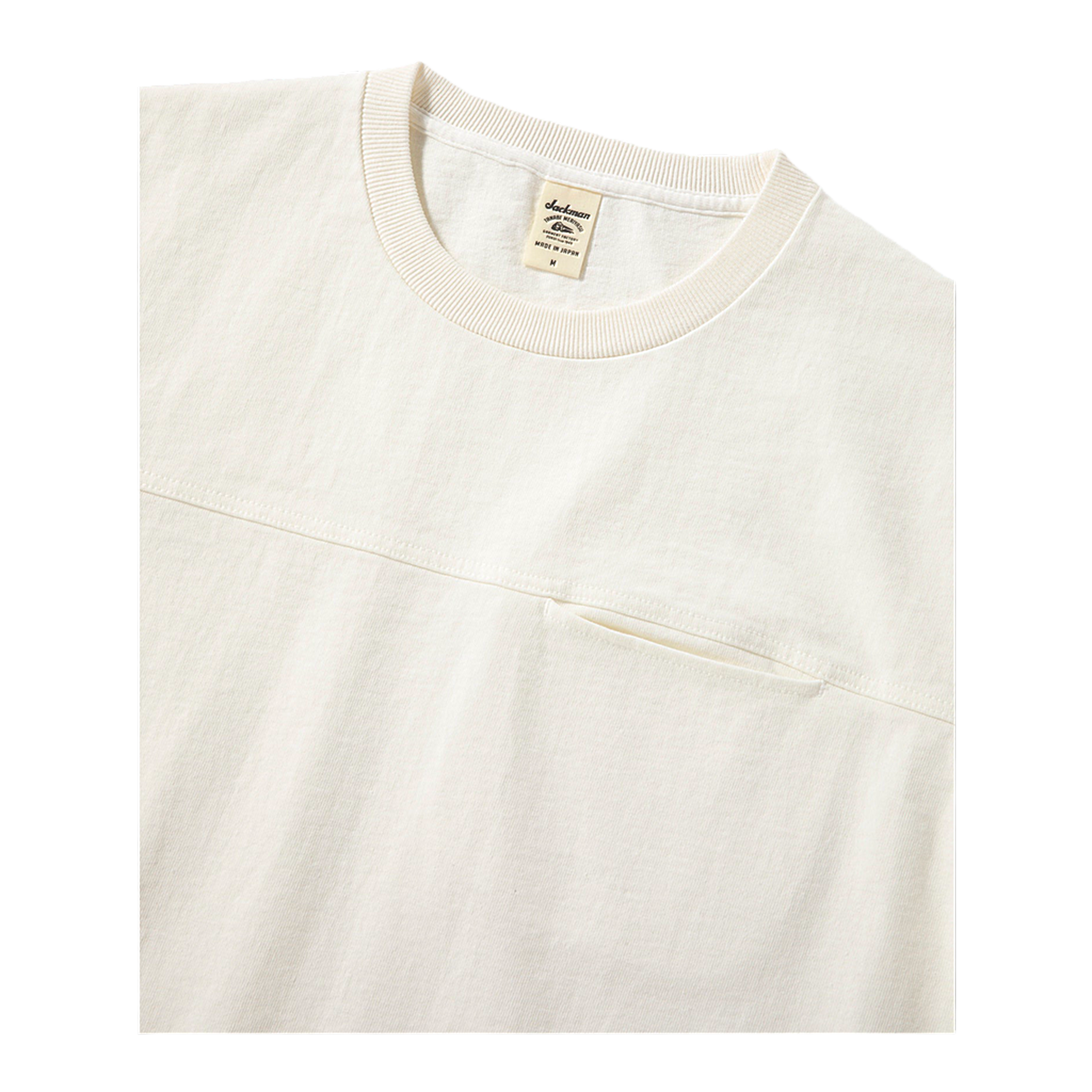 Dotsume Pocket HS T-Shirt - Off White
