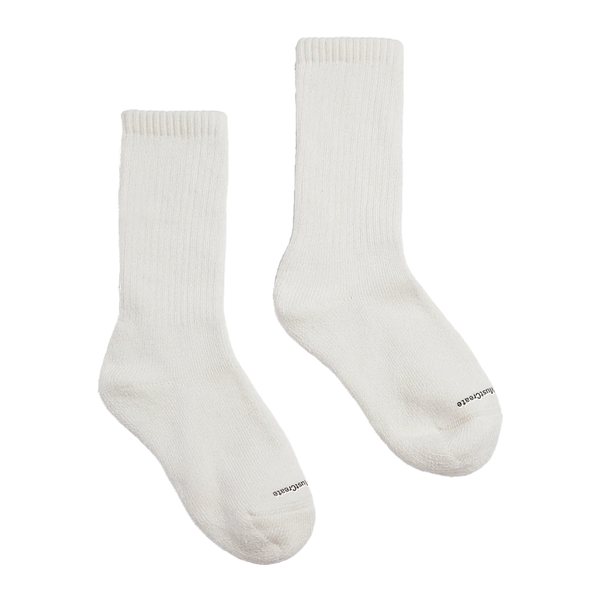 Earth Solid Socks - White
