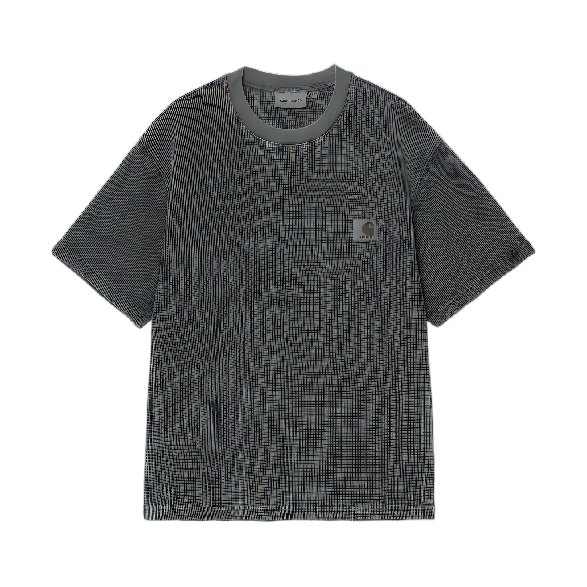 S/S Nelson Waffle T-Shirt - Black, Garment Dyed