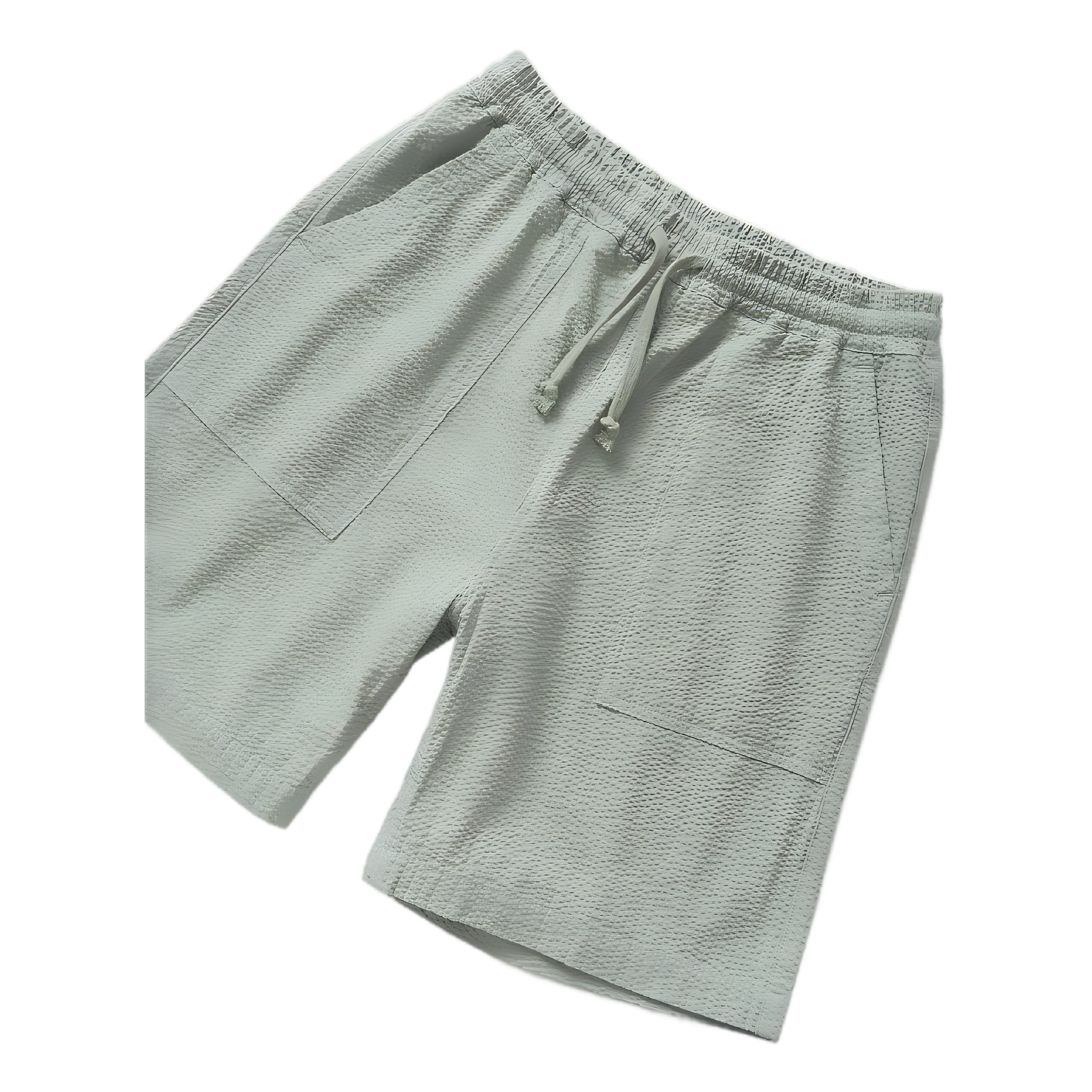 Seersucker Chef Shorts - Sage