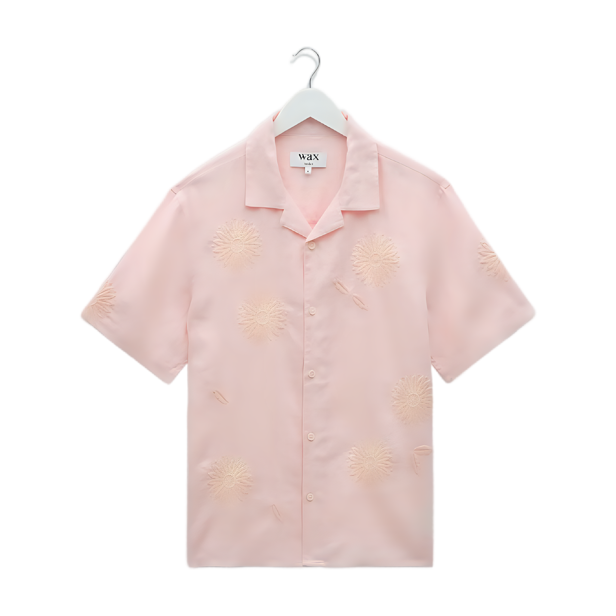 Didcot Flower Embroidered SS Shirt - Pink
