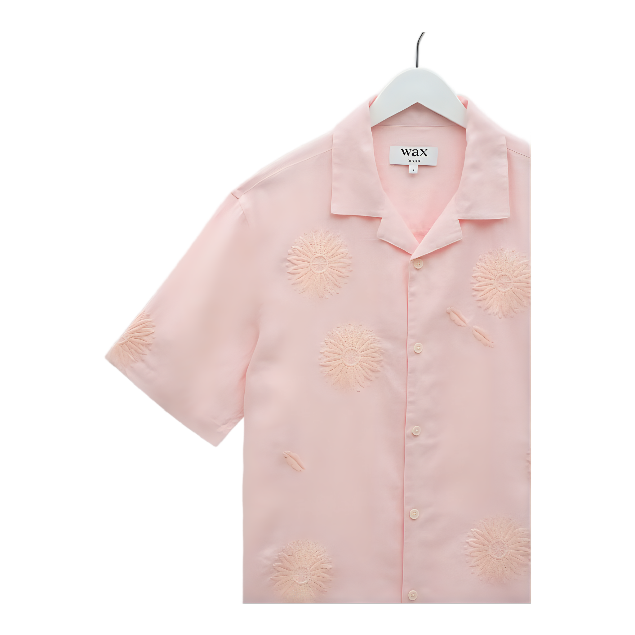 Didcot Flower Embroidered SS Shirt - Pink