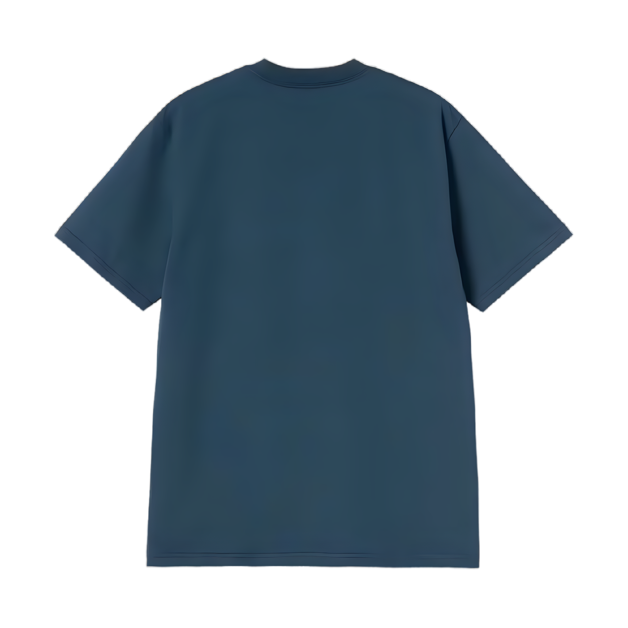 S/S University Script T-Shirt - Blue River/White