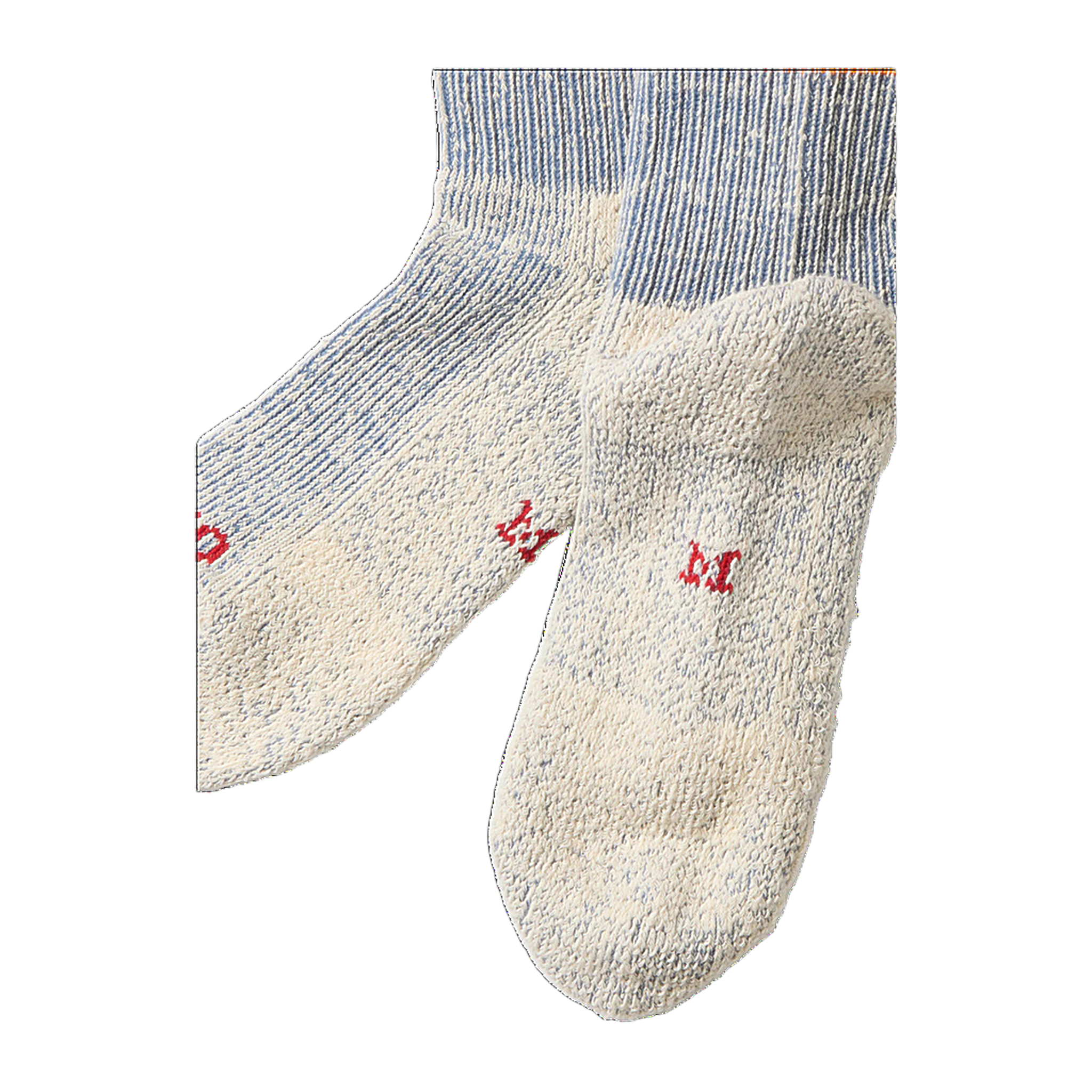 Pile Stripe Marl Socks - Blue/Orange