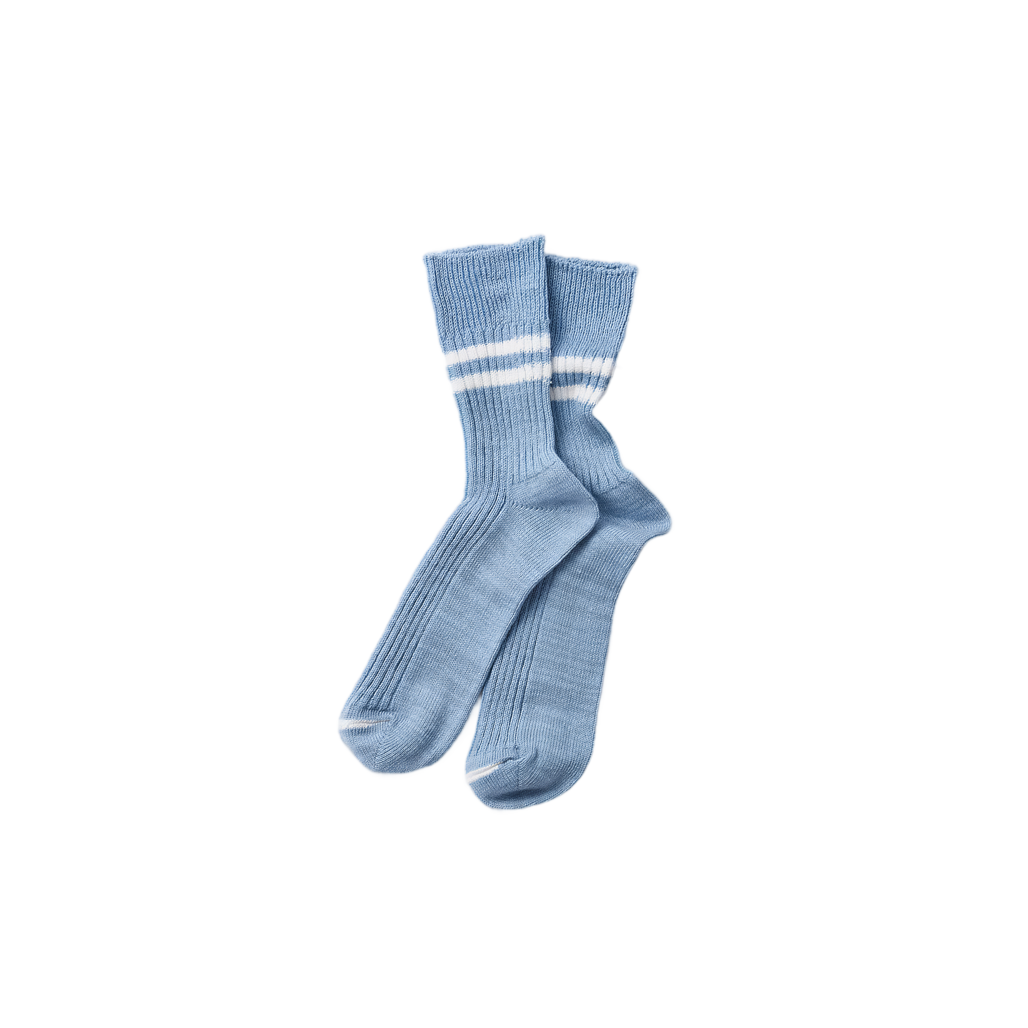 Hemp Organic Cotton Stripe Socks - Morning Blue/White
