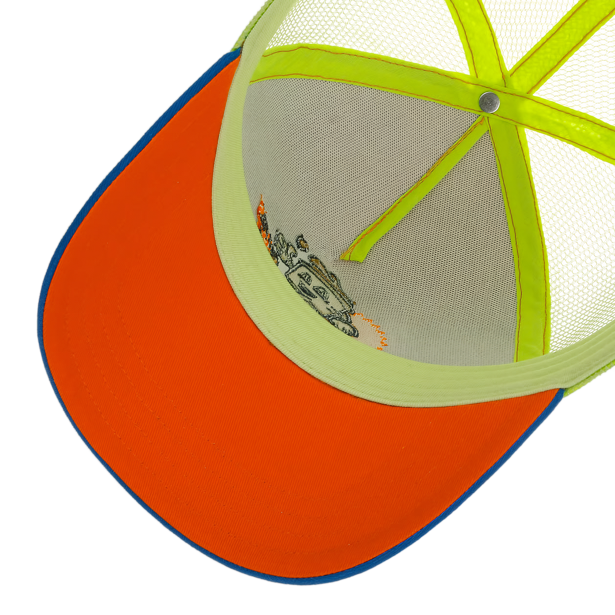 Coffee Time Trucker Cap - Blue/Green