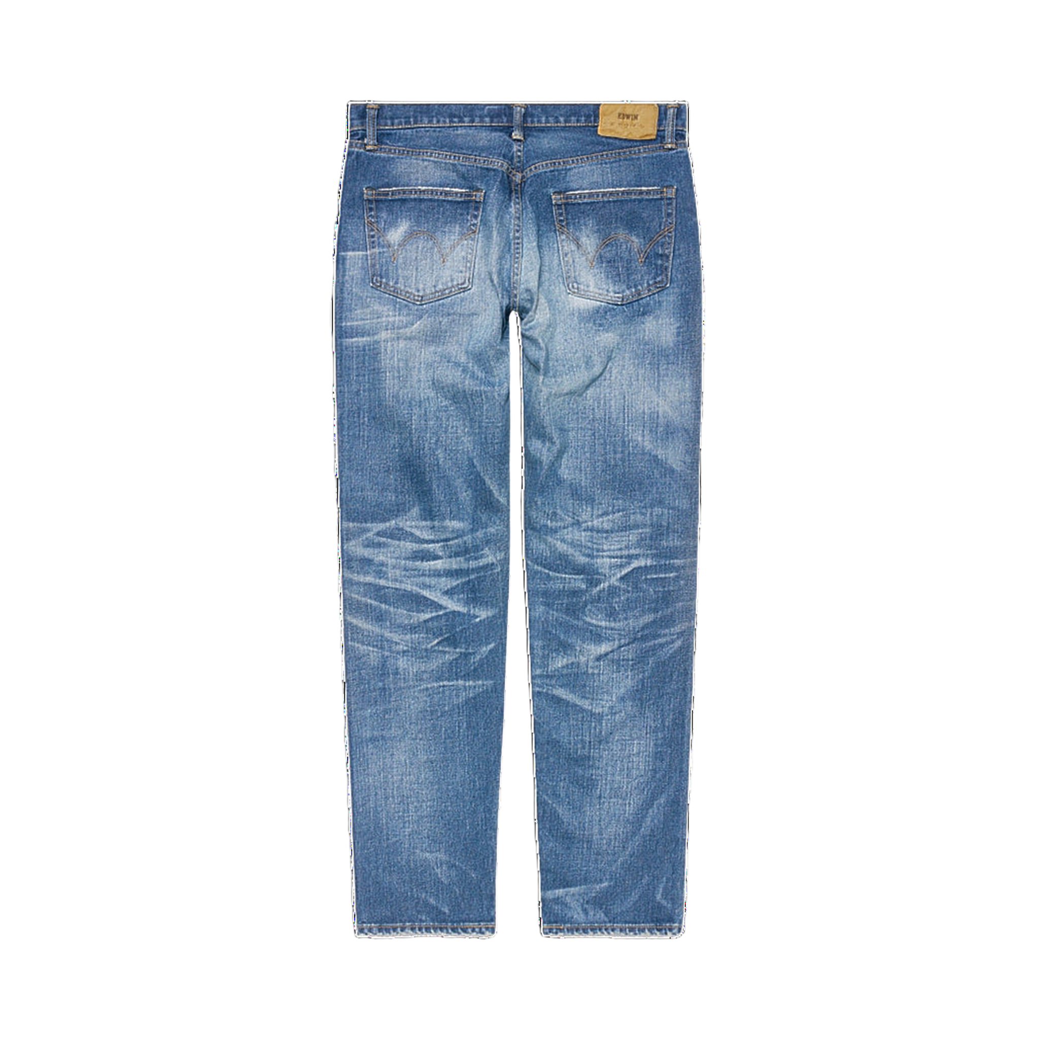 Regular Tapered Jeans - Blue, Mid Dark Used