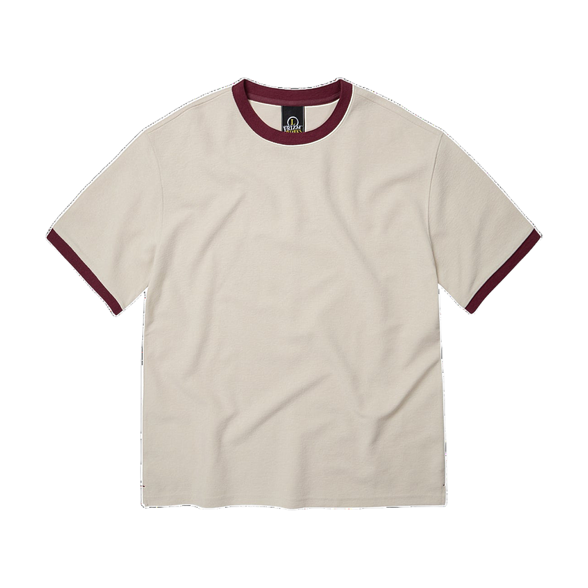 Terry Ringer Half T-Shirt - Cream
