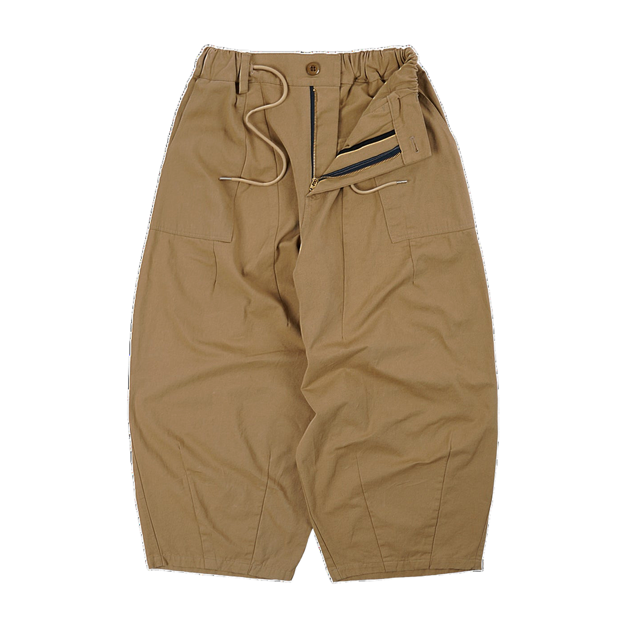 Twill Balloon Pants - Beige